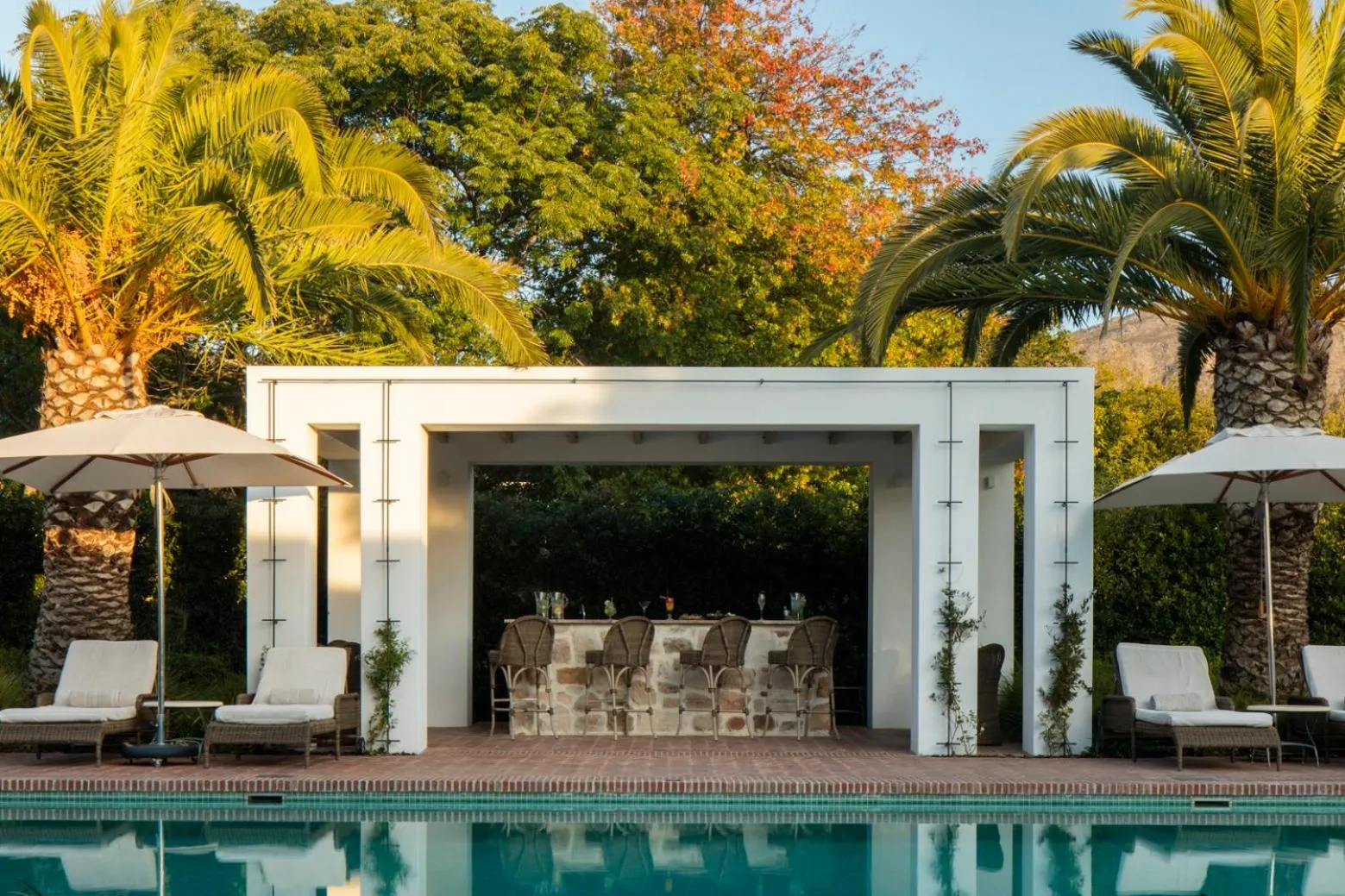 Swimming pool in Leeu House