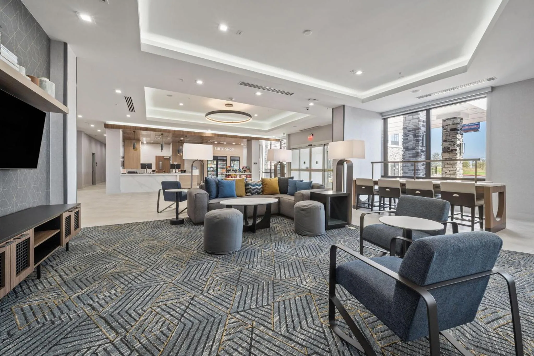Lobby or reception in Homewood Suites By Hilton Austin Airport