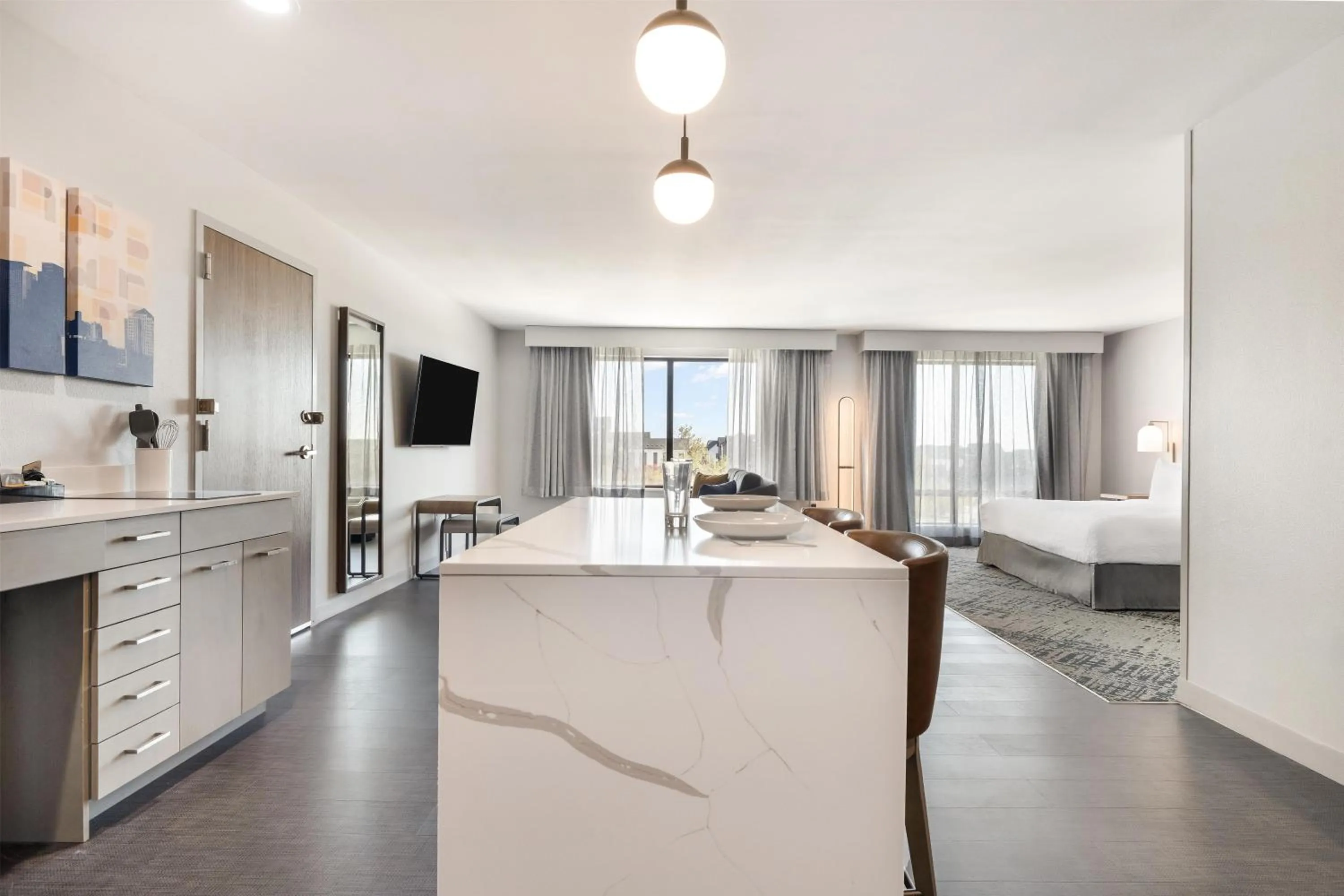 Bed in Homewood Suites By Hilton Austin Airport