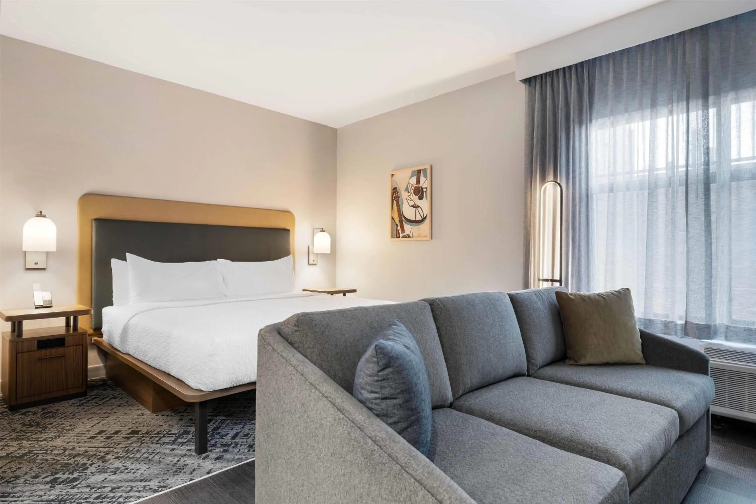 Bed in Homewood Suites By Hilton Austin Airport