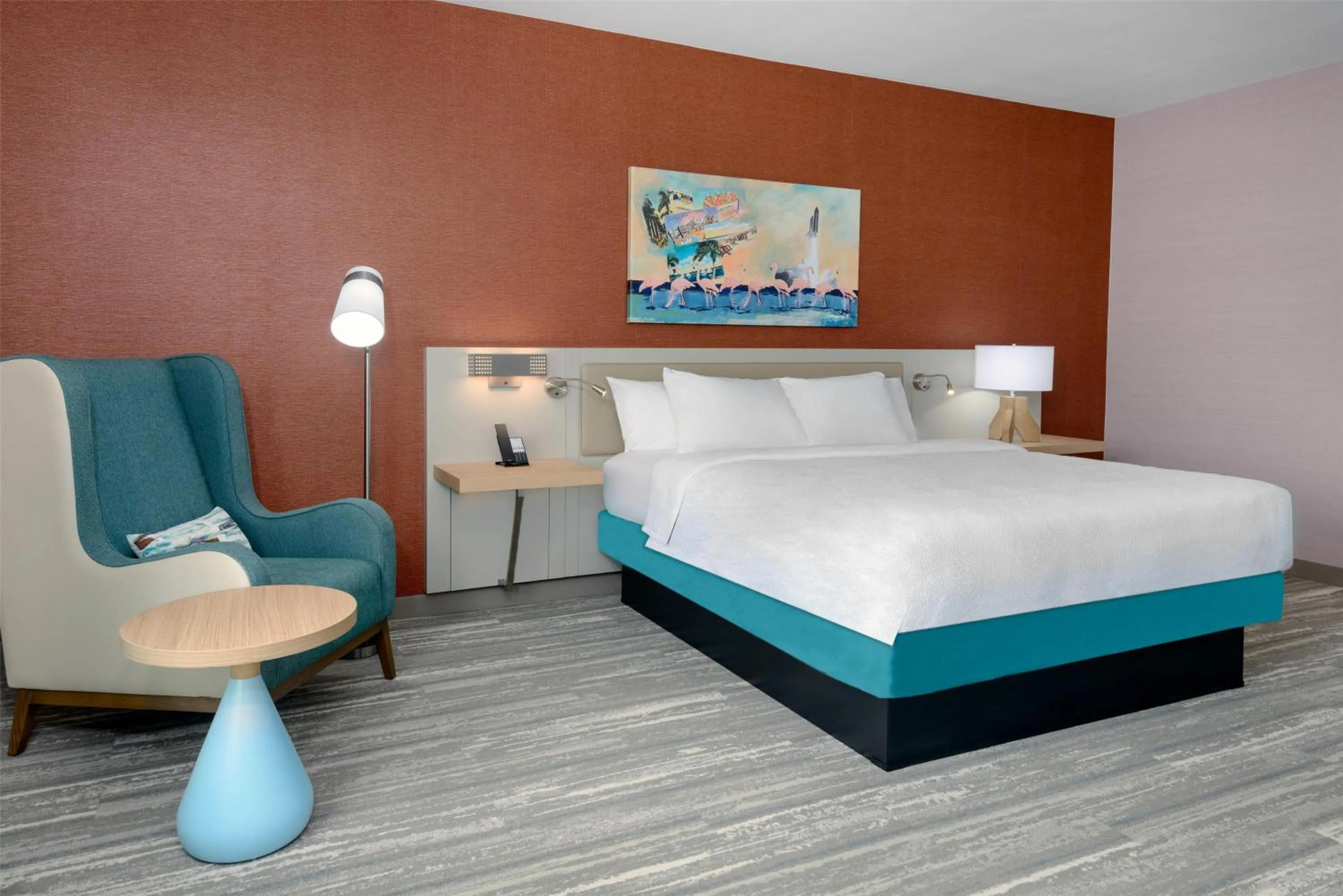 Bed in Hilton Garden Inn Cape Canaveral Near Cocoa Beach