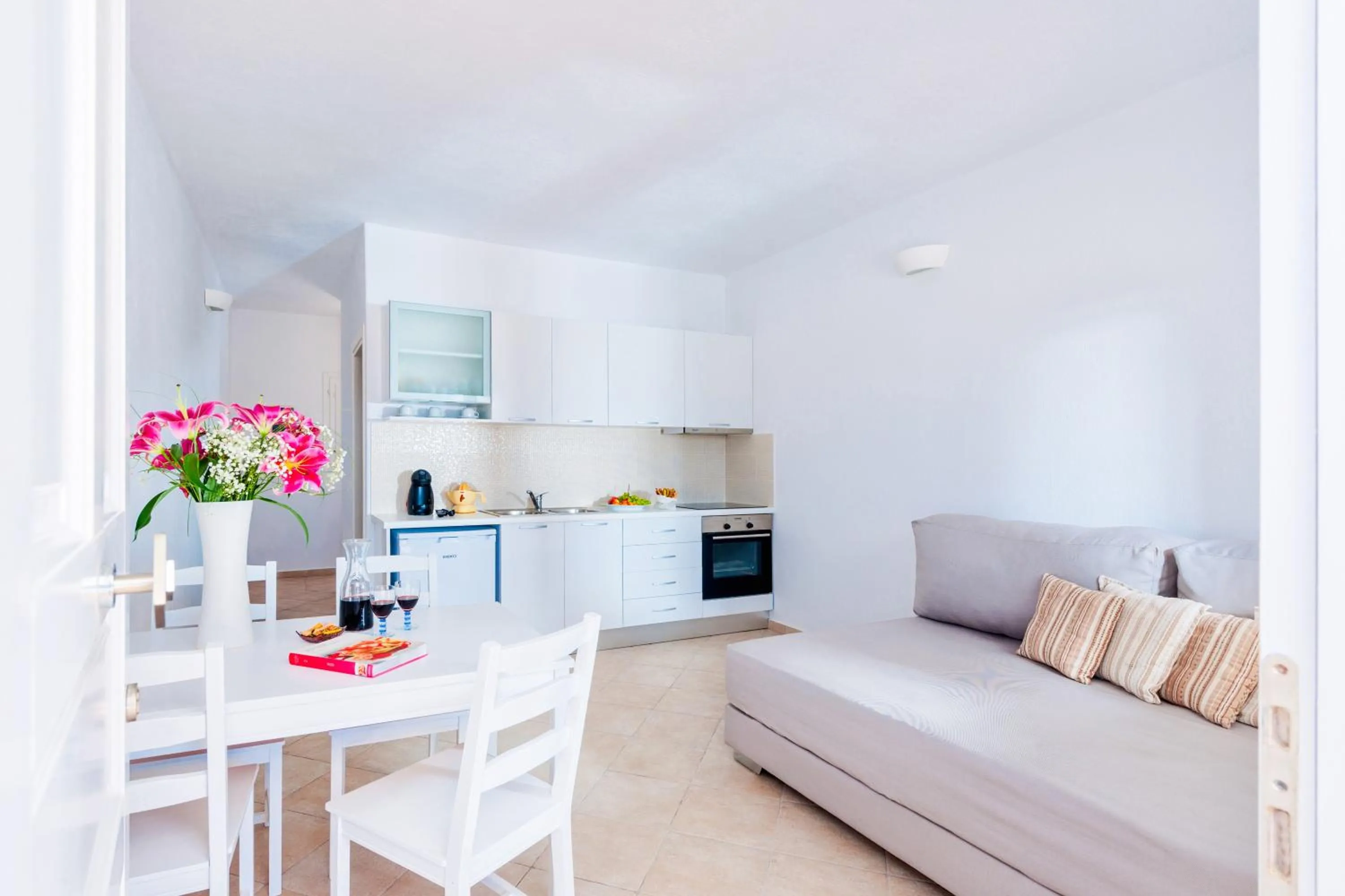 Kitchen or kitchenette in Katharos Pool Villas