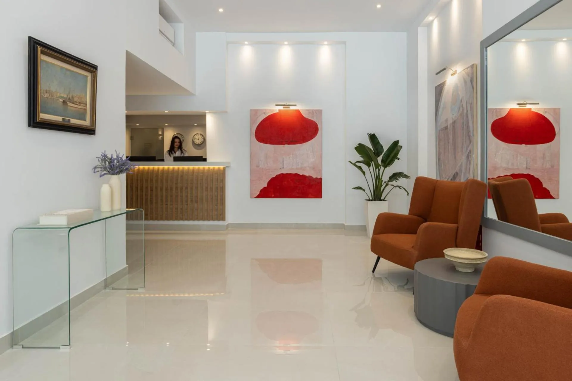 Lobby or reception in Port Tower Piraeus