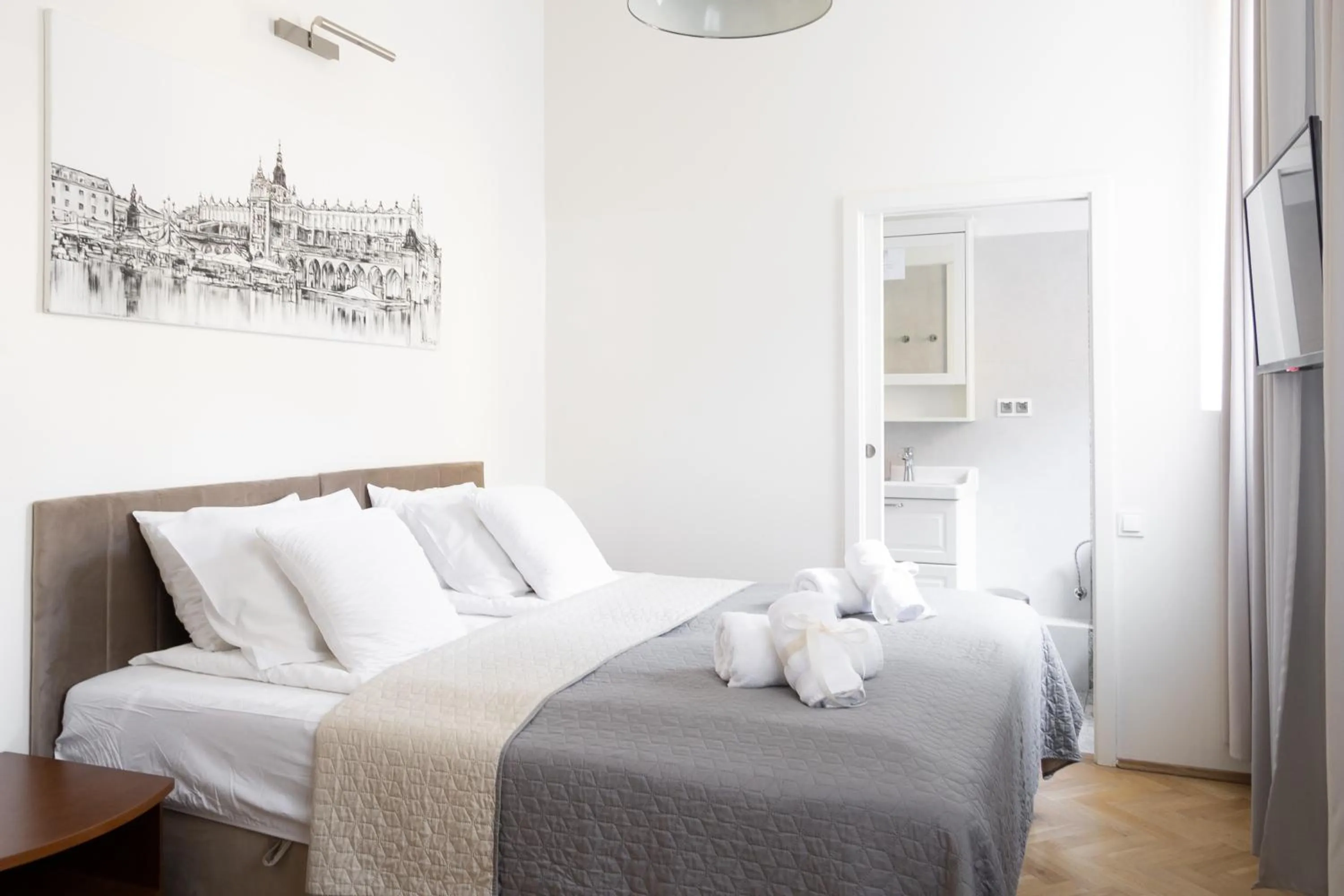 Bed in Apartments Roman