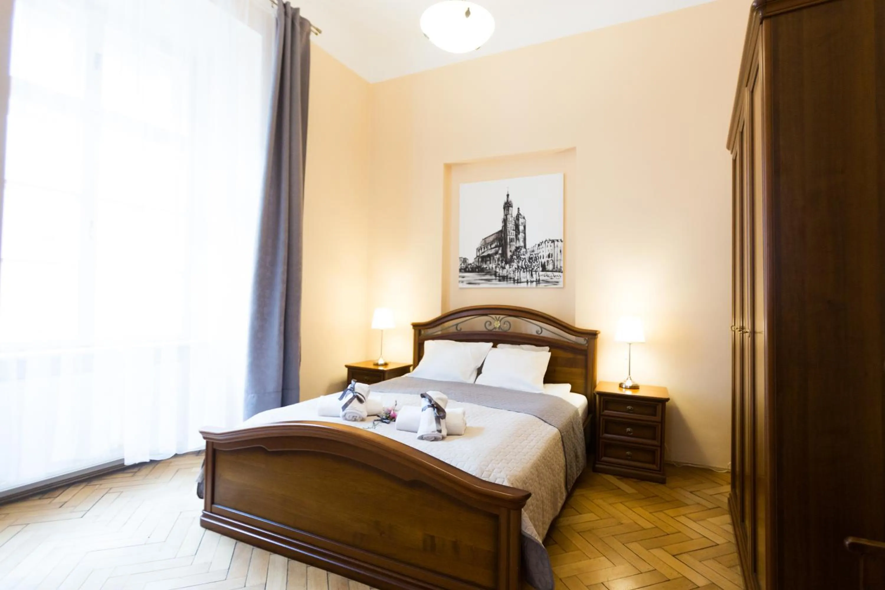 Bedroom, Bed in Apartments Roman