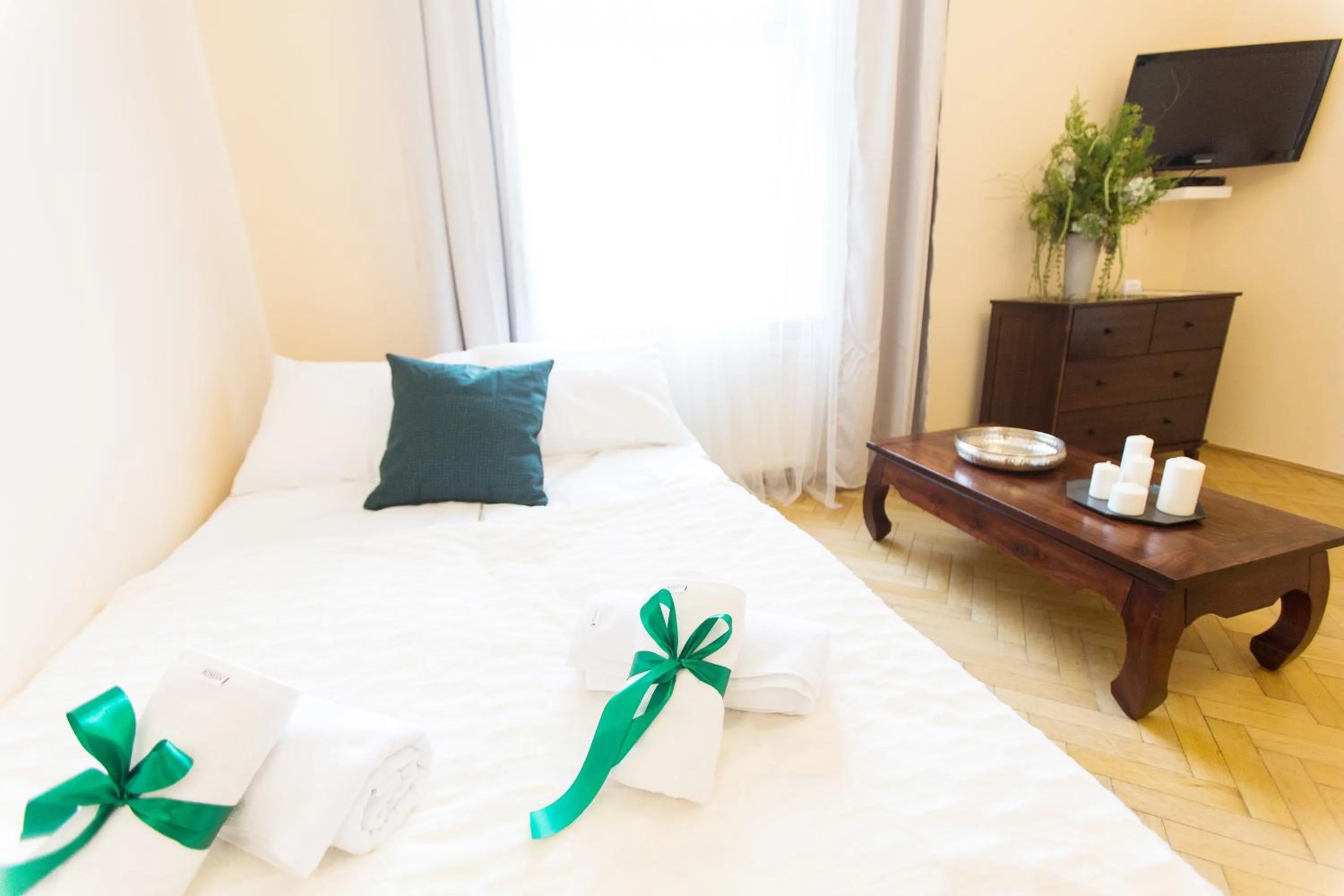 Bed in Apartments Roman