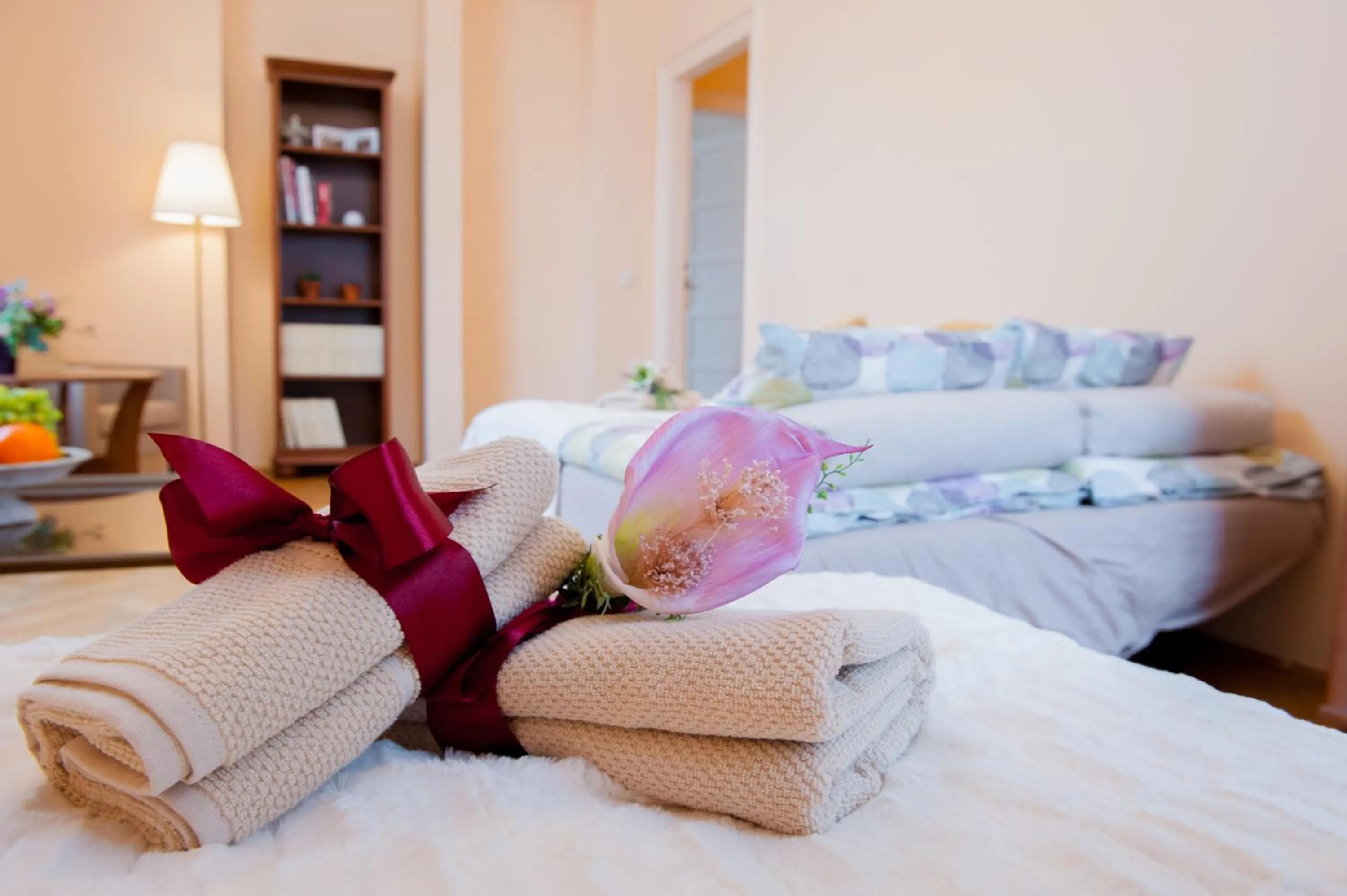 Decorative detail, Bed in Apartments Roman