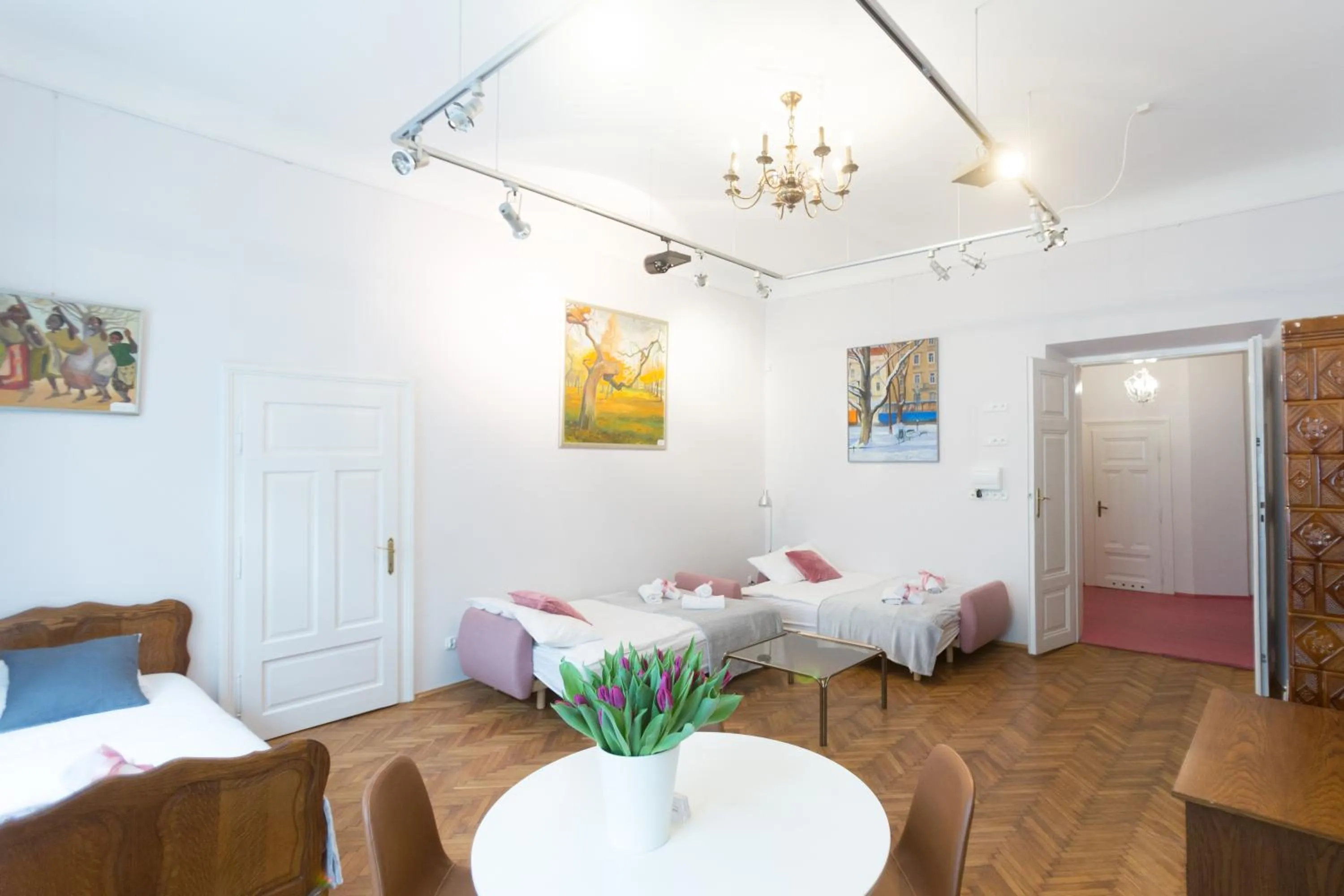 Seating area, Bed in Apartments Roman