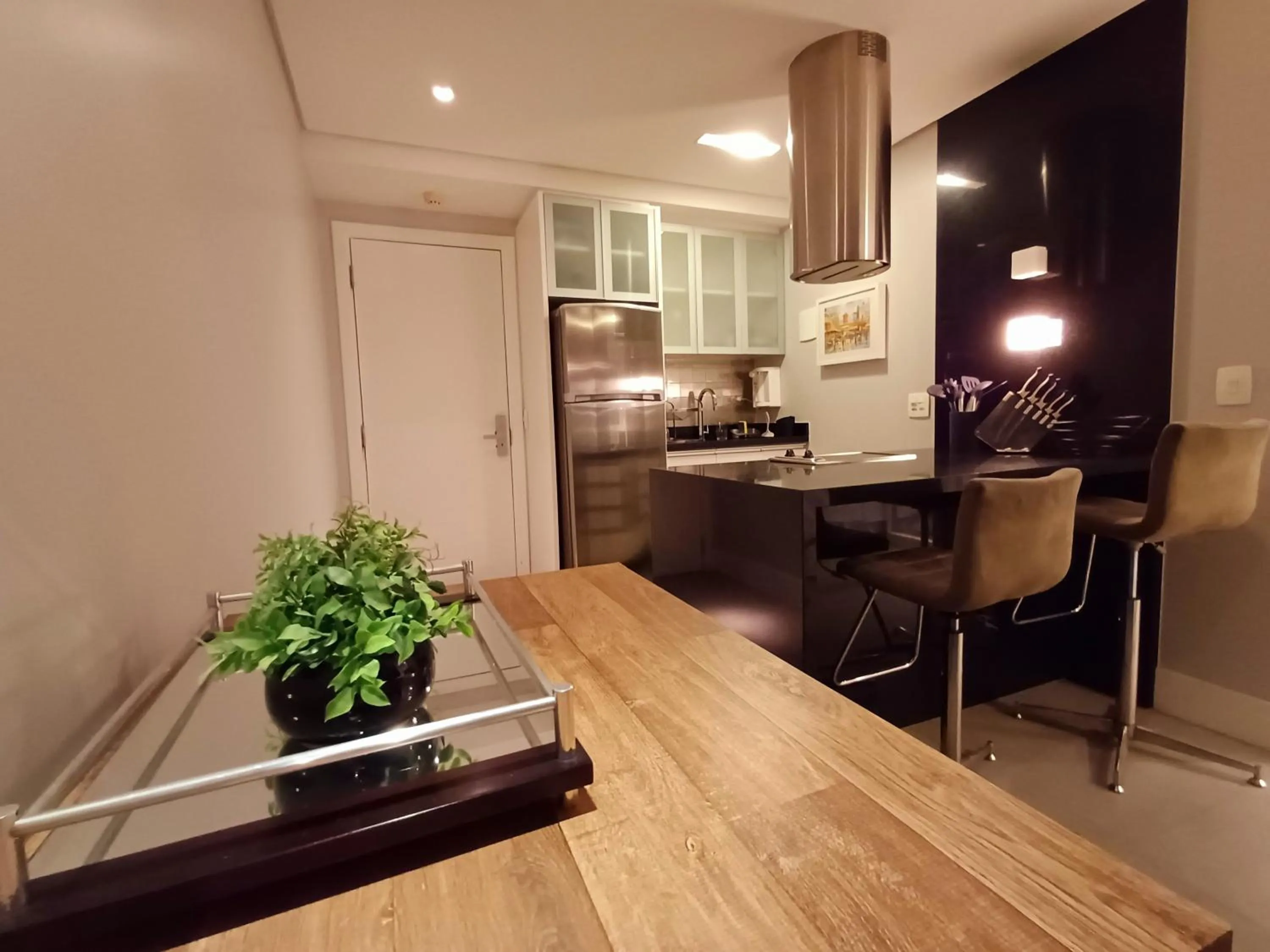 Kitchen or kitchenette in Flat Brasília - Setor Hoteleiro Norte