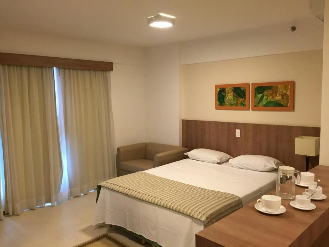 Bedroom, Bed in Flat Brasília - Setor Hoteleiro Norte