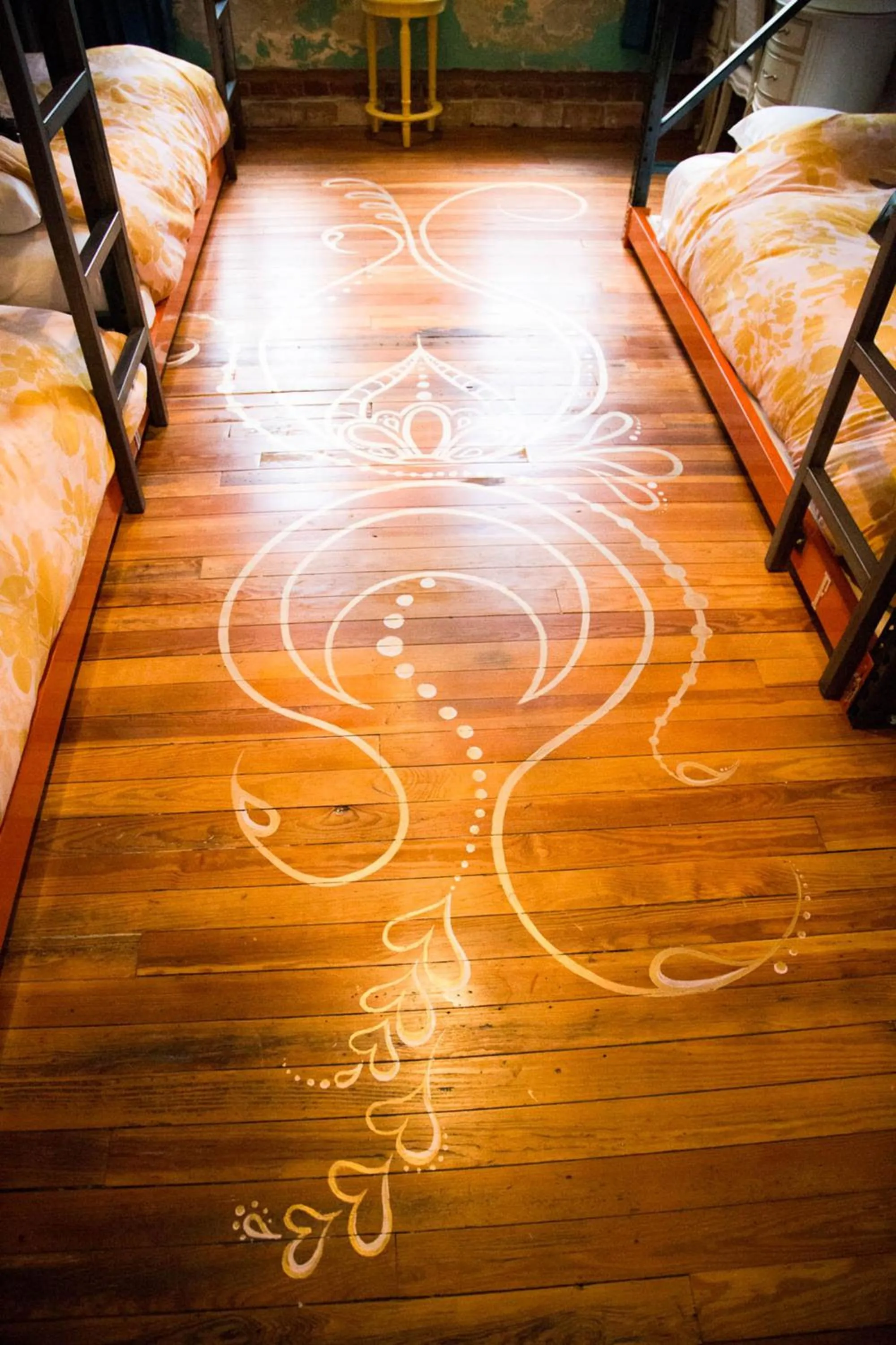 Decorative detail, Bed in Hostel Fish