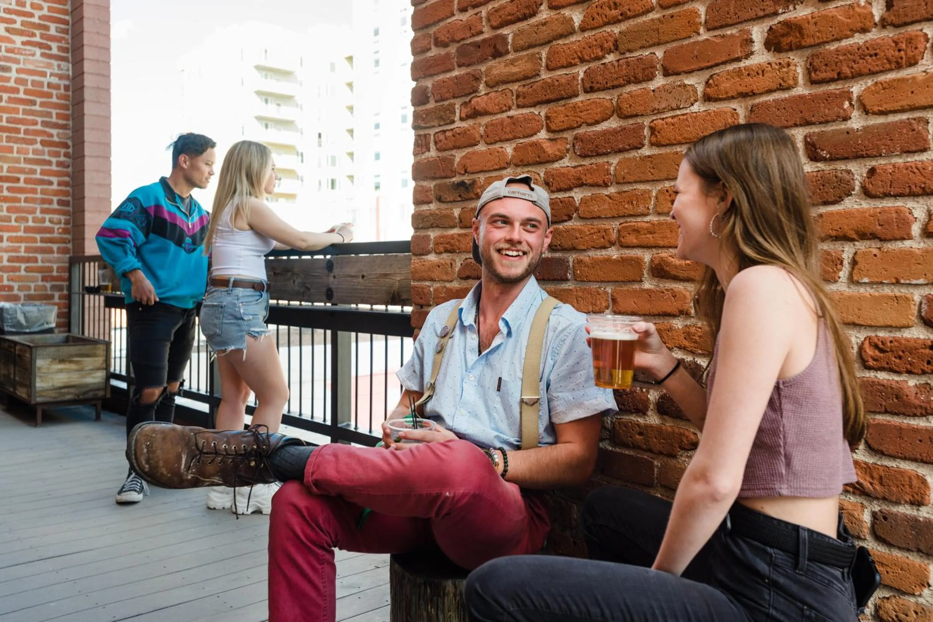 Patio in Hostel Fish