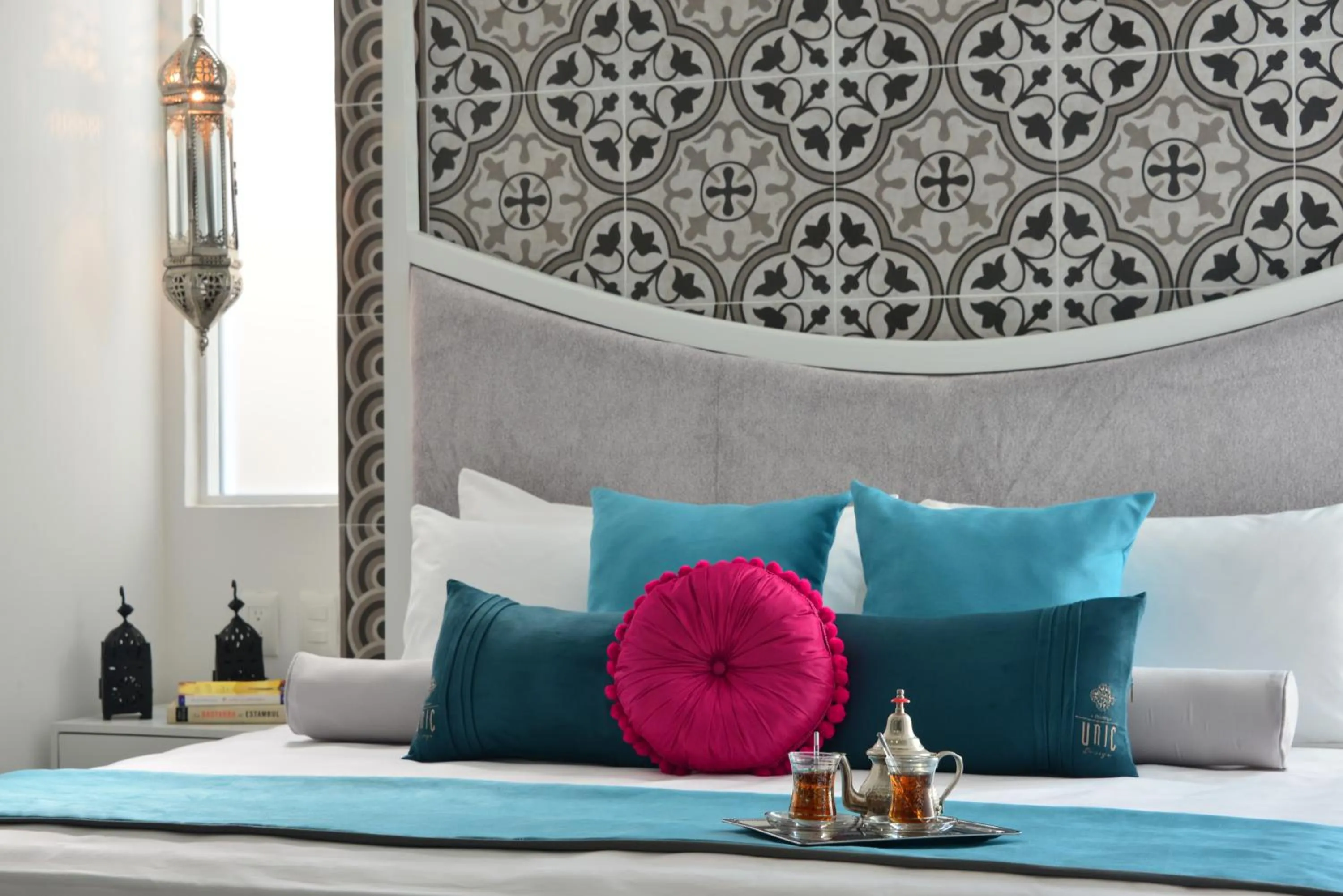 Decorative detail, Bed in Unic Design Hotel & Restaurant- 5th Avenue