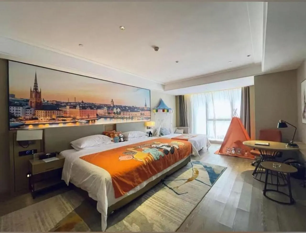 Bed in Venus International Hotel Changsha Meixihu Branch