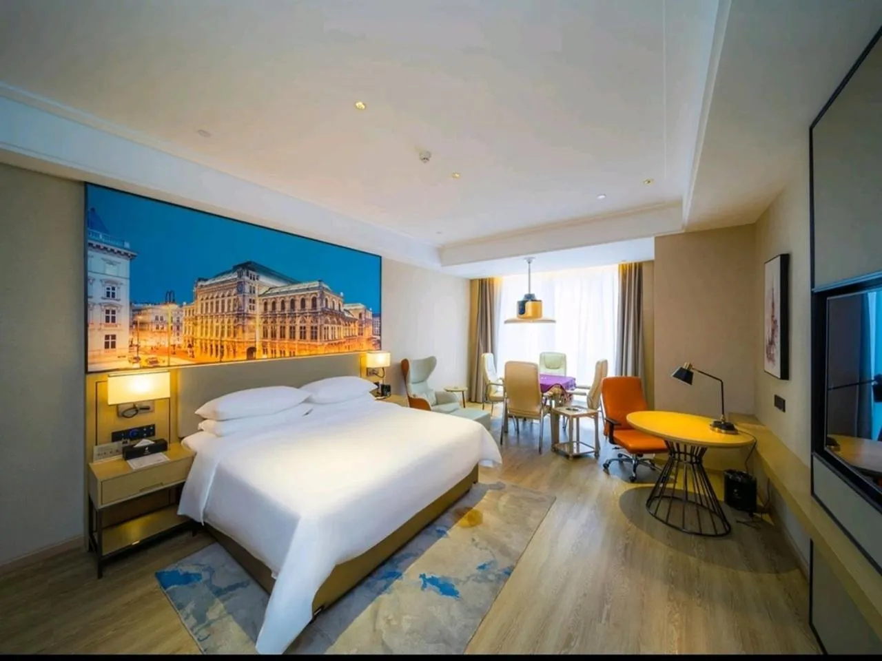 TV and multimedia, Bed in Venus International Hotel Changsha Meixihu Branch