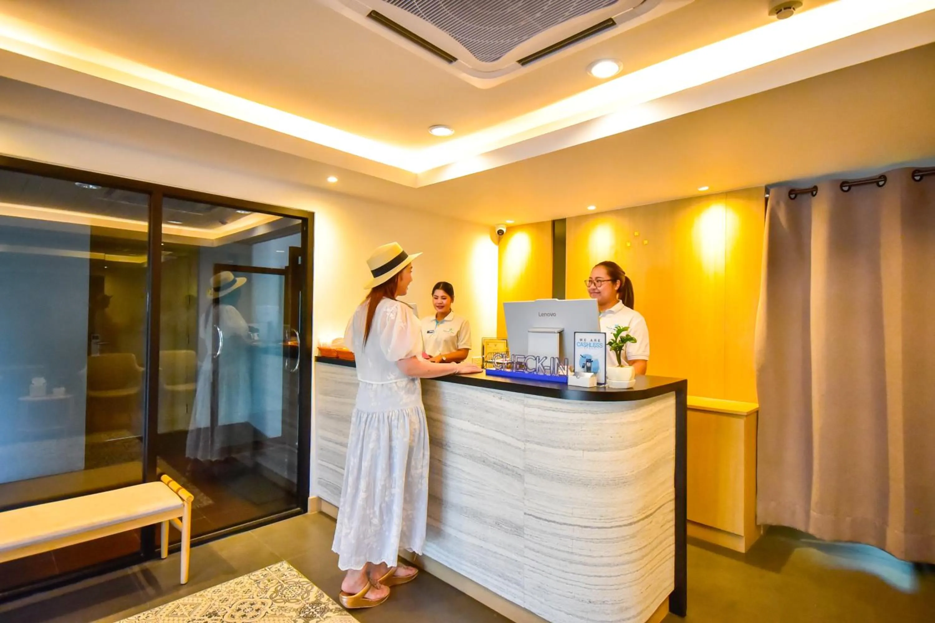 Lobby or reception in The Kite Hotel Bangsaen by Koko