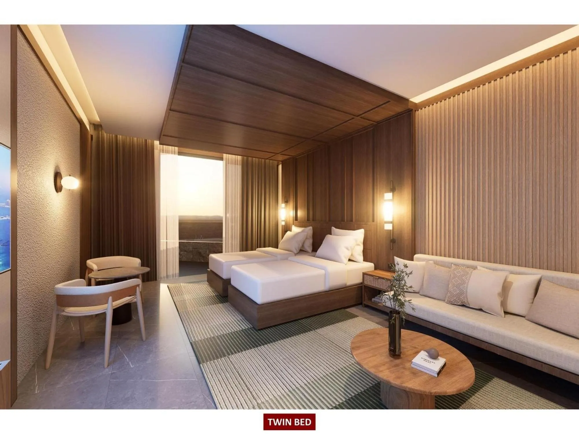 Bed in Quenzo Beach Resort