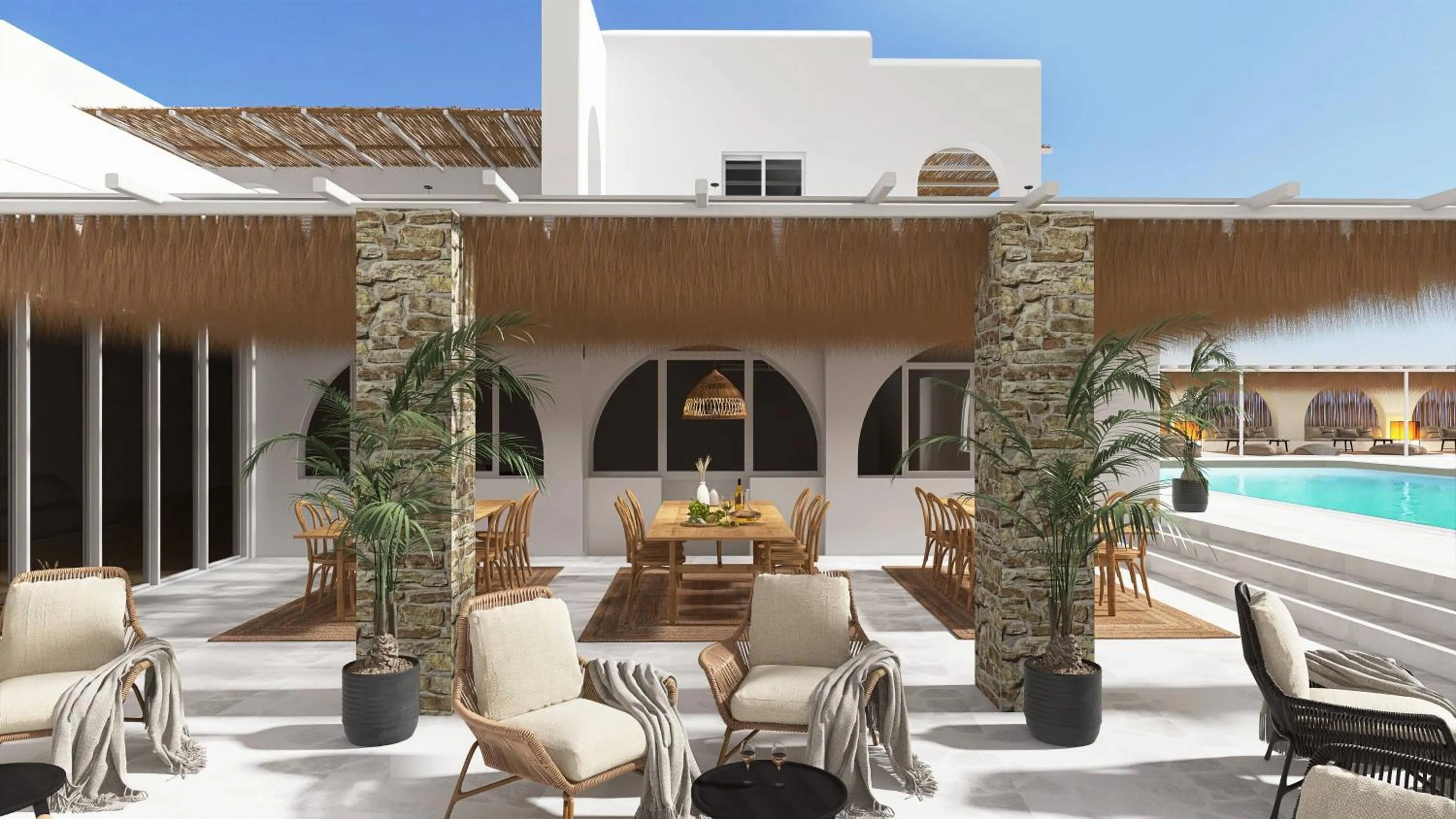 Property building in Pounda Resort Paros, a member of Radisson Individuals