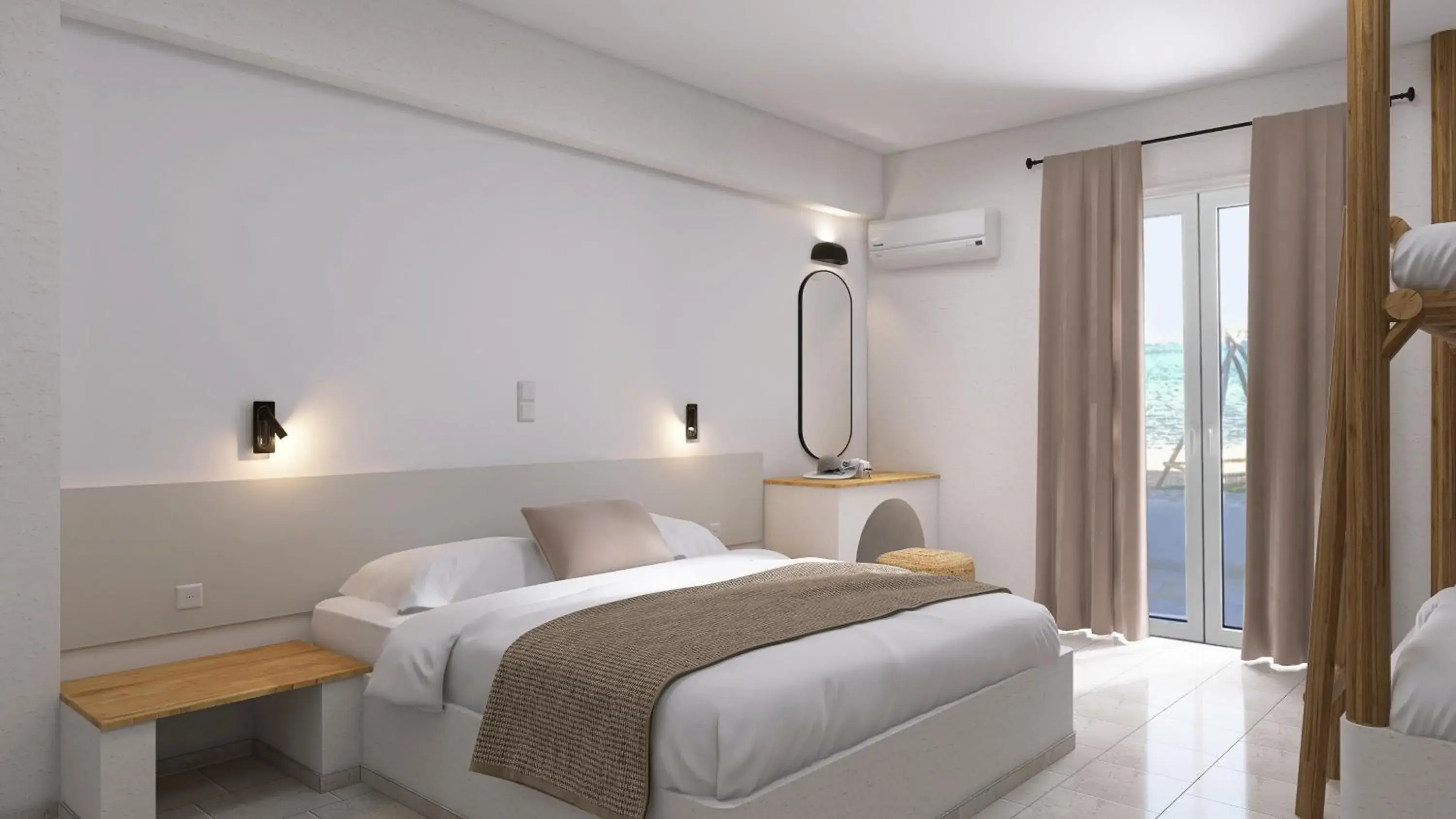 Family Room with Sea View and Balcony in Pounda Resort Paros, a member of Radisson Individuals Family Room with Sea View and Balcony in Pounda Resort Paros, a member of Radisson Individuals