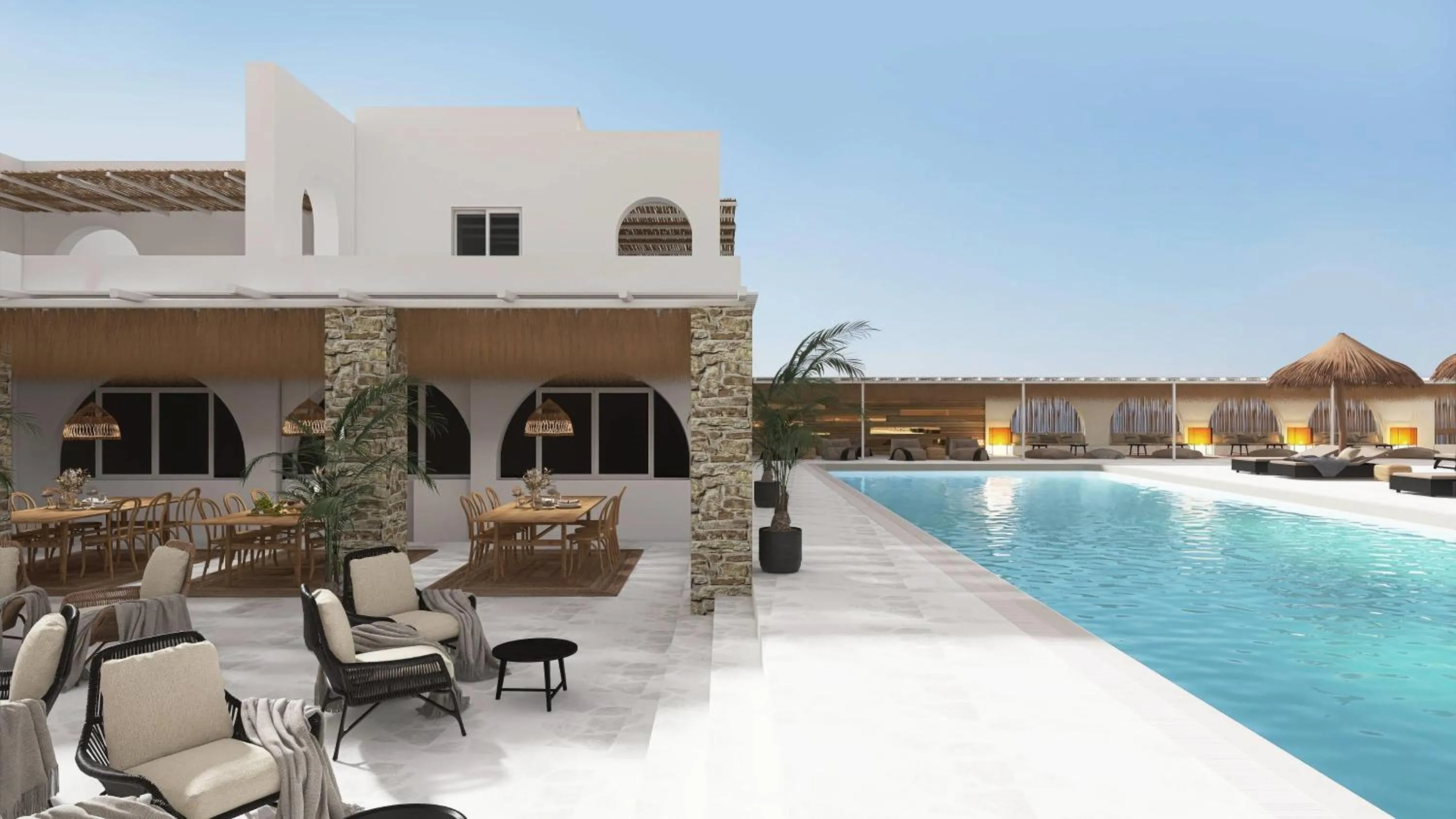 Pool view in Pounda Resort Paros, a member of Radisson Individuals