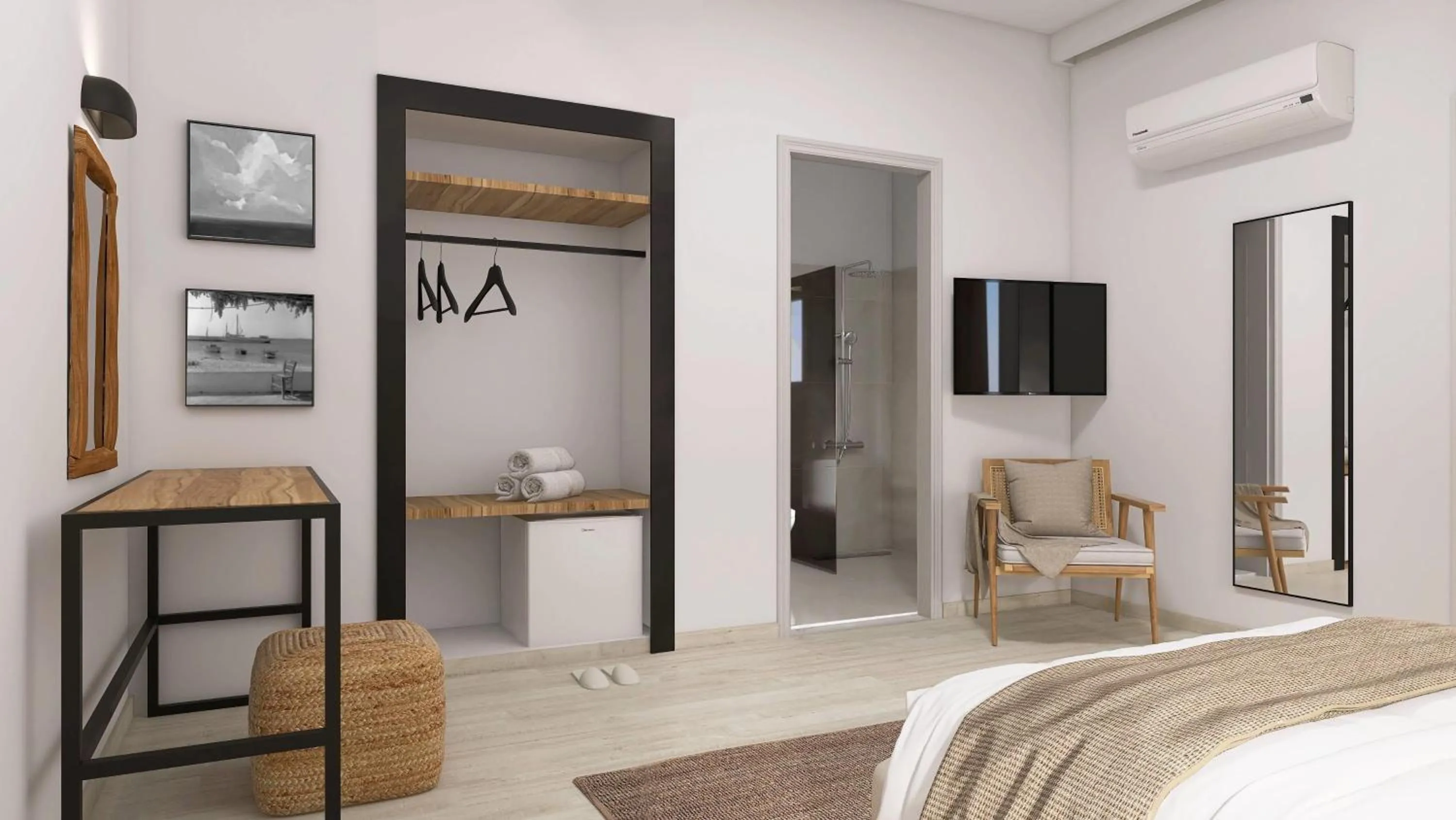 Bedroom, Bed in Pounda Resort Paros, a member of Radisson Individuals