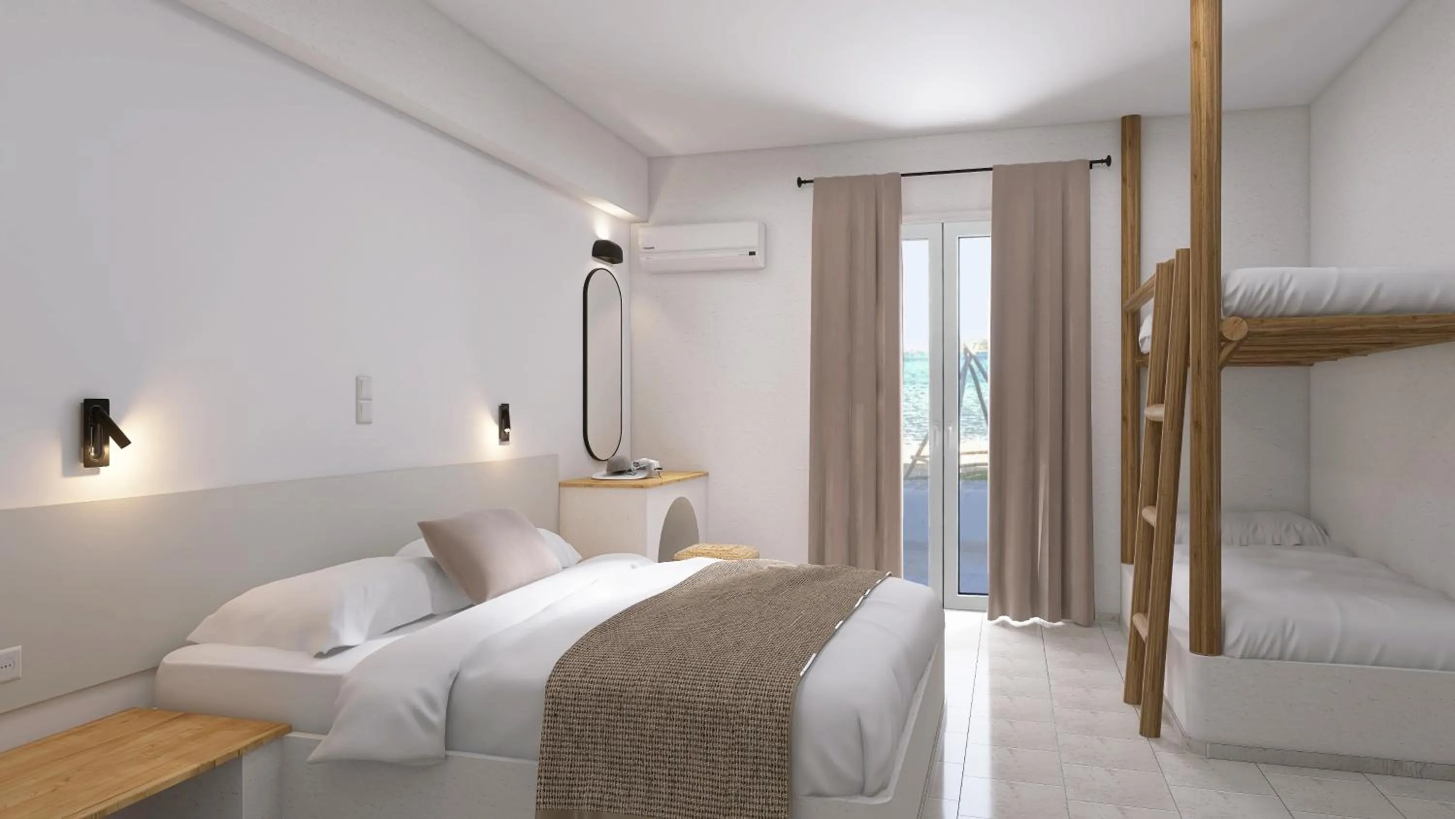 Photo of the whole room, Bed in Pounda Resort Paros, a member of Radisson Individuals