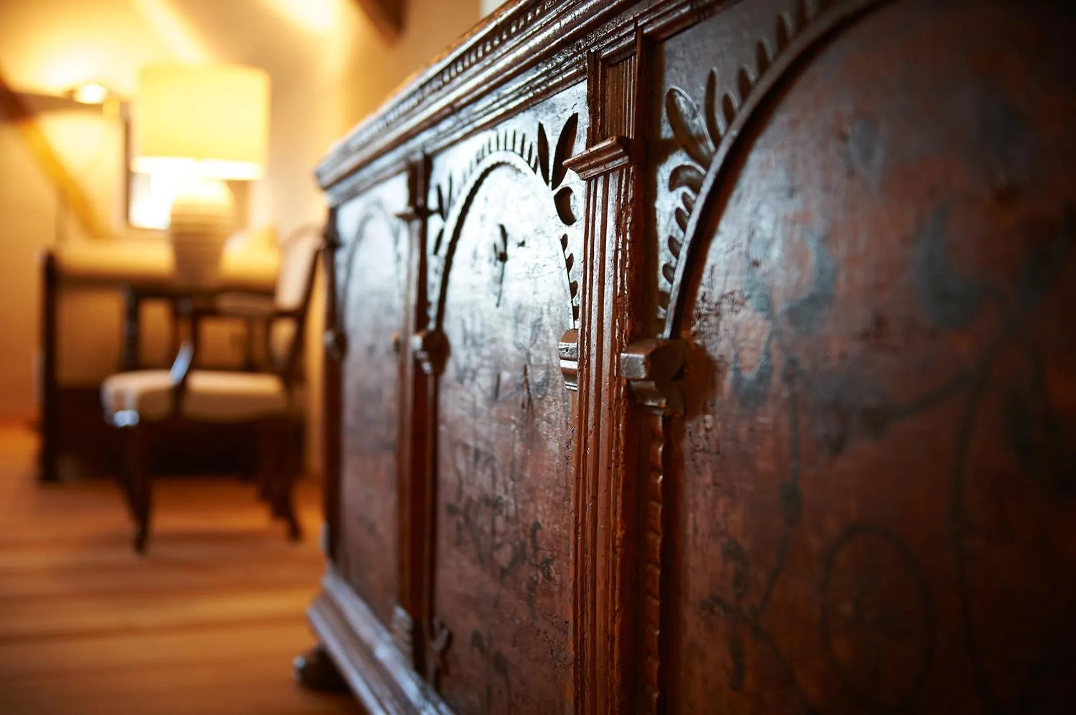 Decorative detail, Bed in Schloss Englar