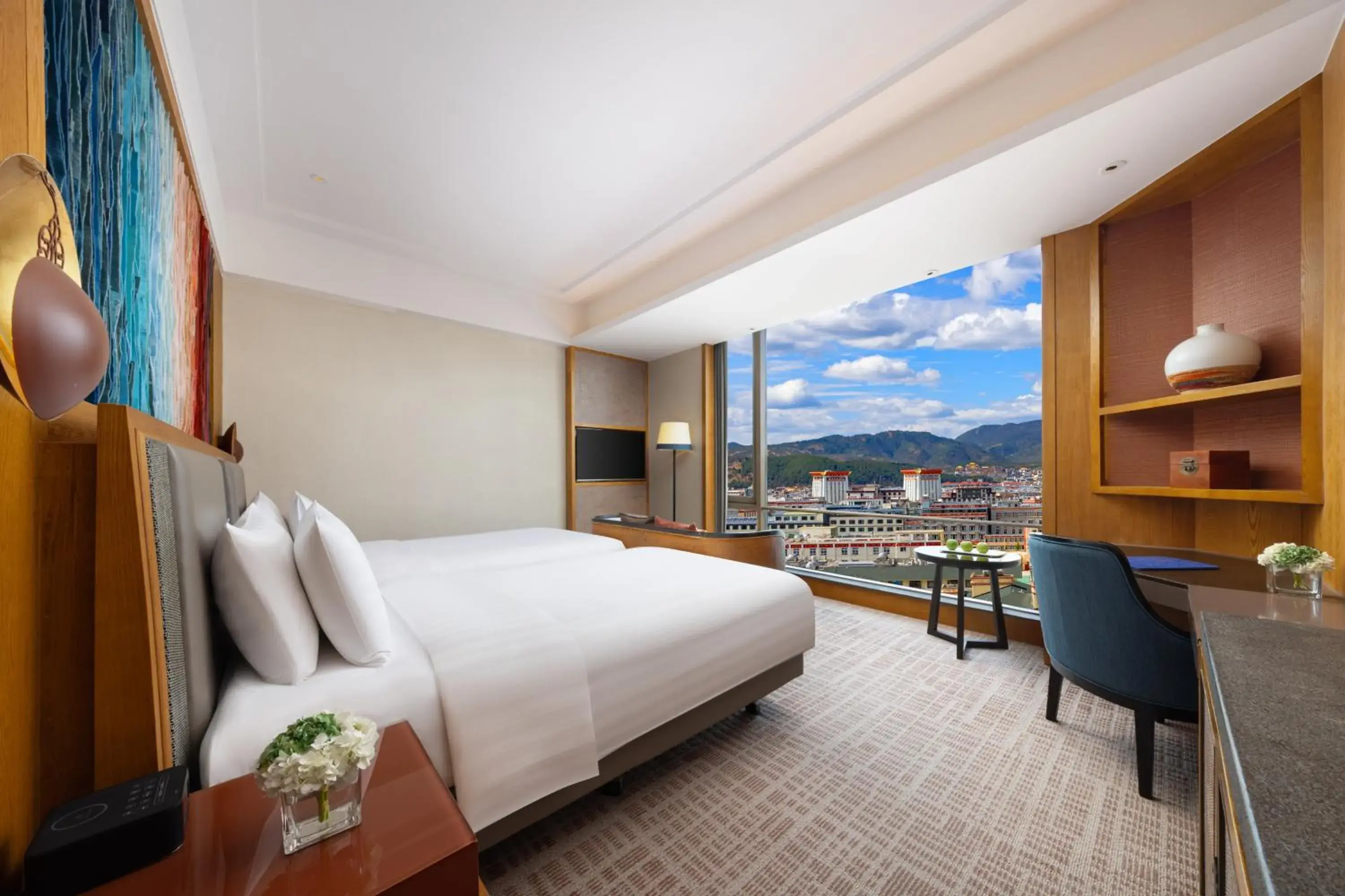 Deluxe Twin Room(Experience Tibetan Style And Enjoy City Landscape) in Shangri-La Resort Shangri-La Deluxe Twin Room(Experience Tibetan Style And Enjoy City Landscape) in Shangri-La Resort Shangri-La