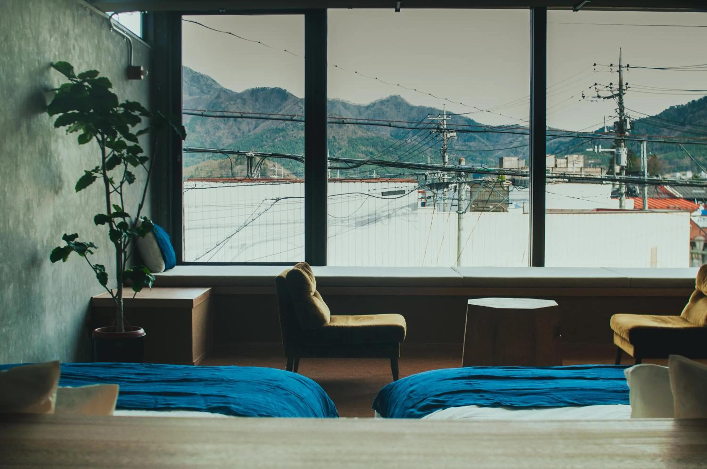 Seating area in Hostel Saruya