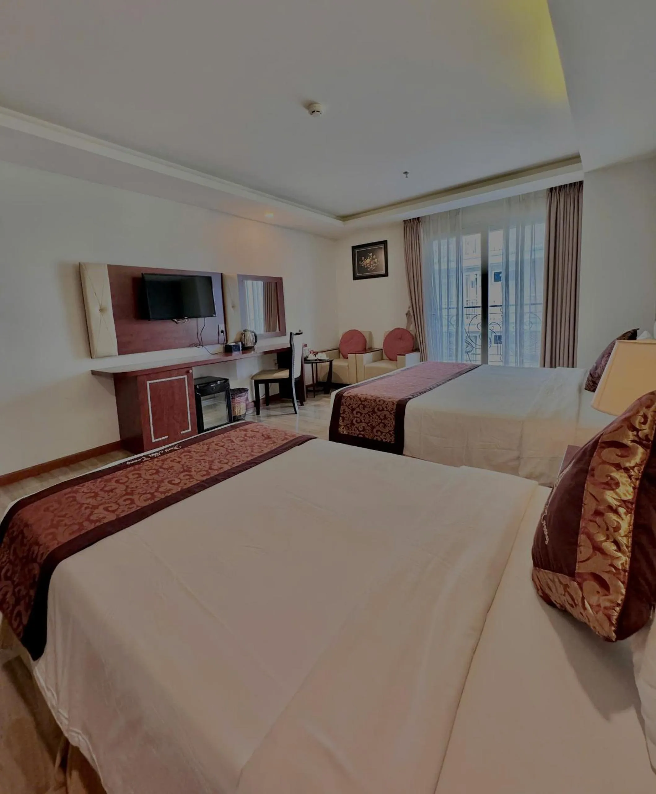 Living room, Bed in Paris Luxury Hotel & Apartment Nha Trang