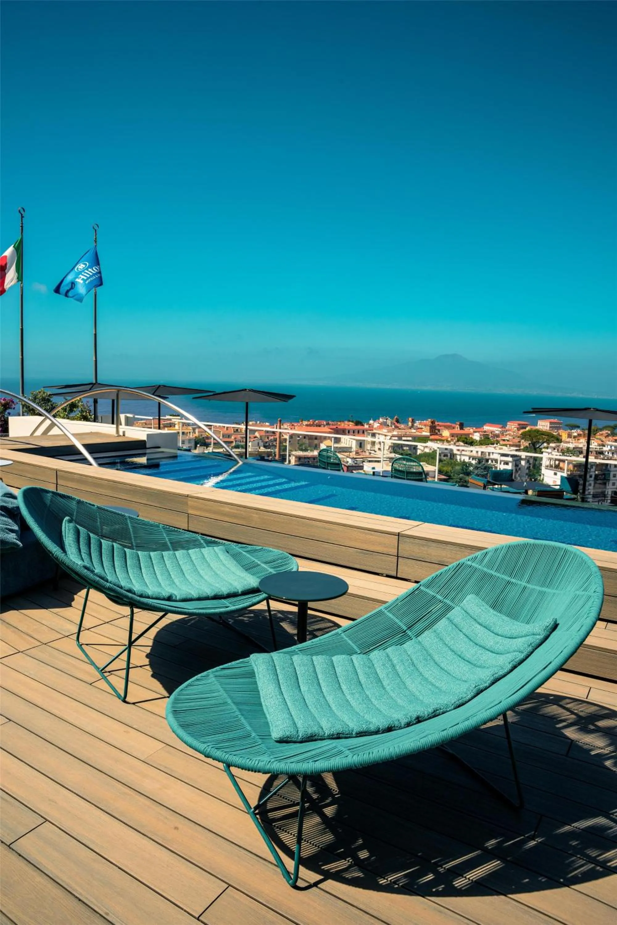 Pool view in Hilton Sorrento Palace