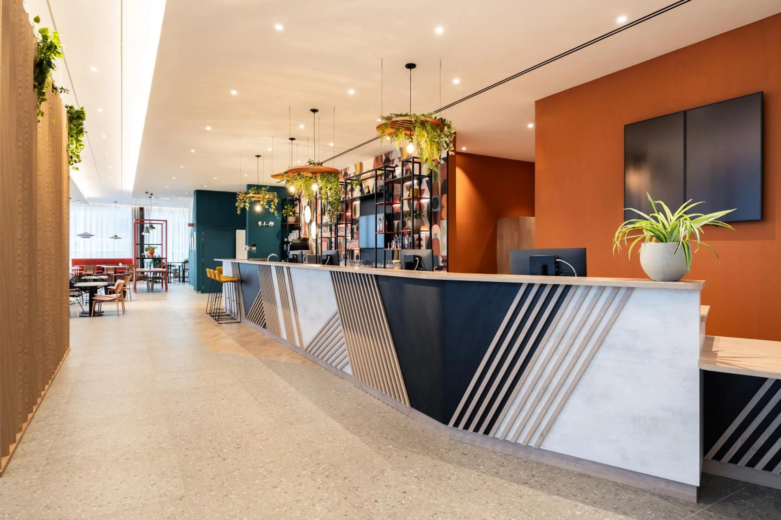 Lobby or reception in B&B HOTEL Brussels Airport