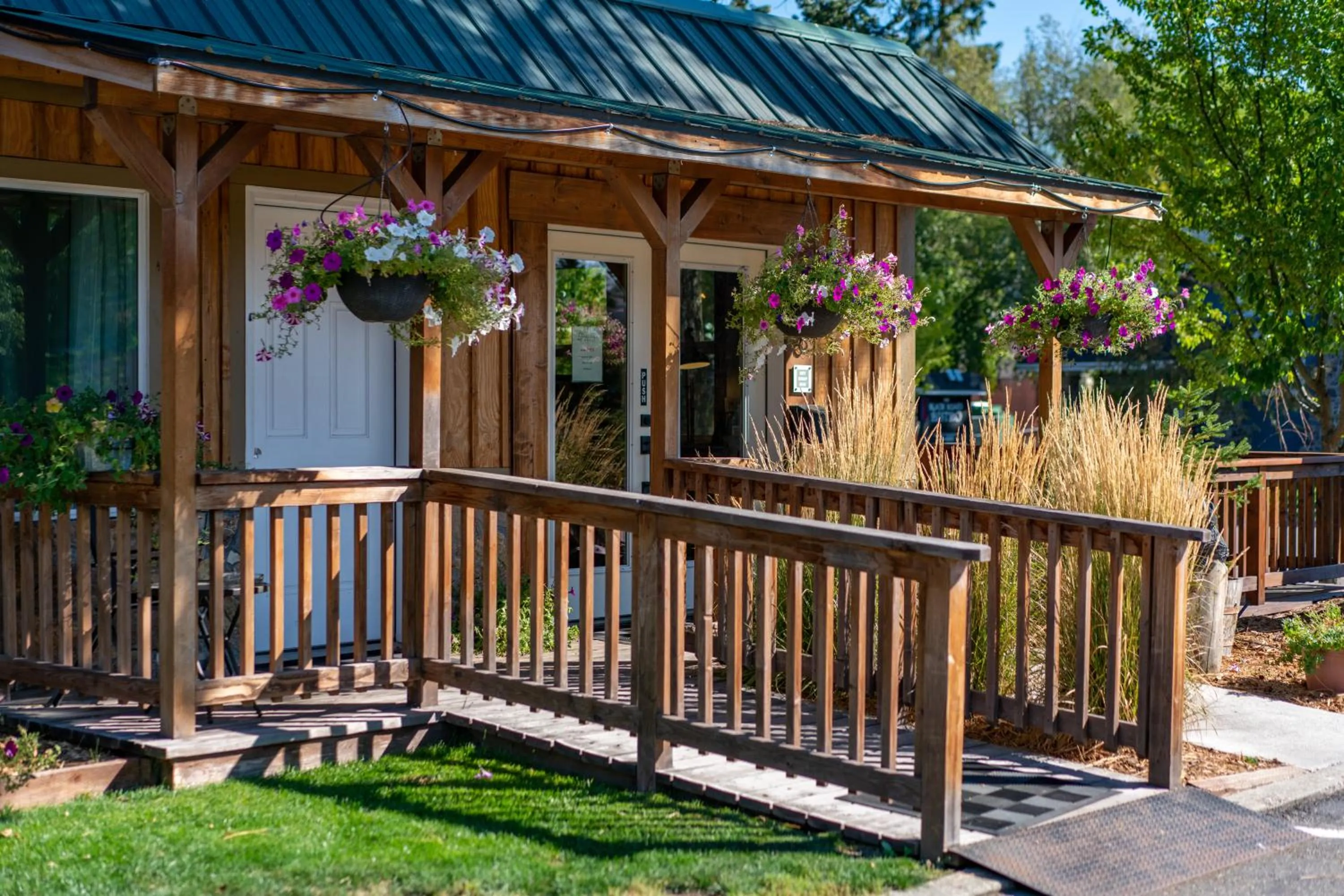 Patio in Evergreen Motel