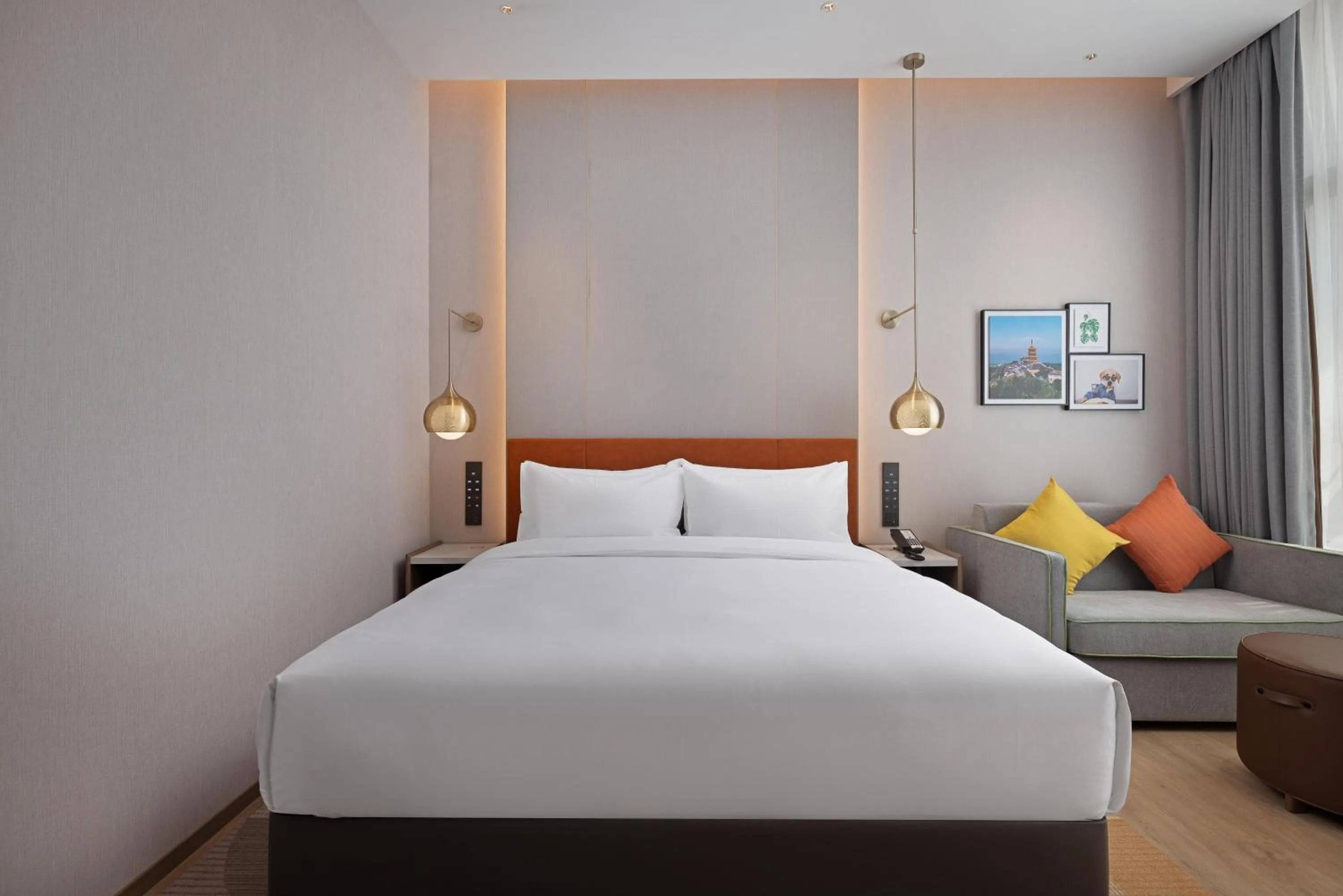 Bed in Home2 Suite by Hilton Nantong Vientiane City