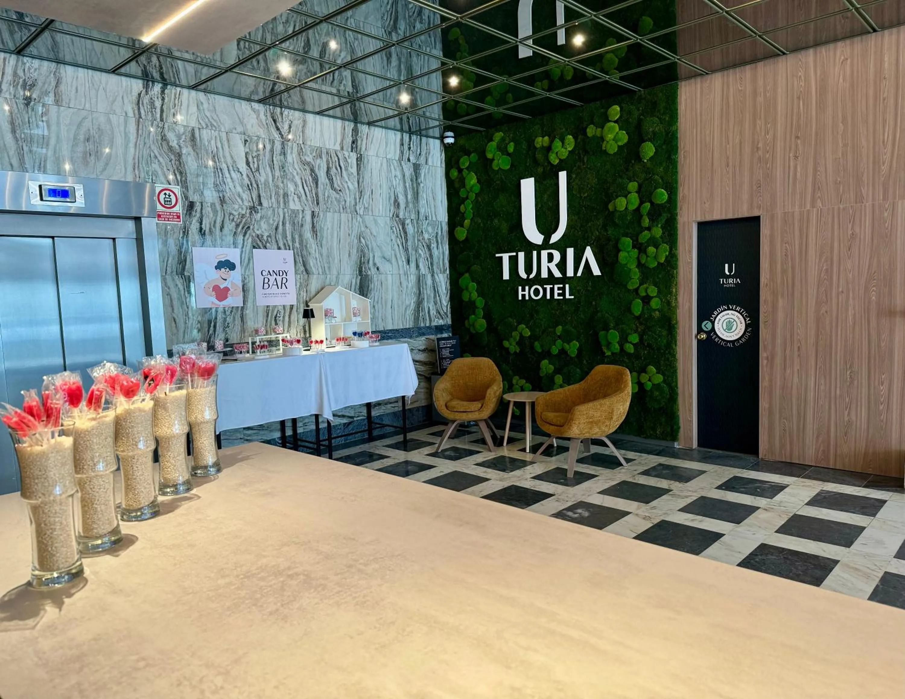 Lobby or reception in Hotel Turia Valencia