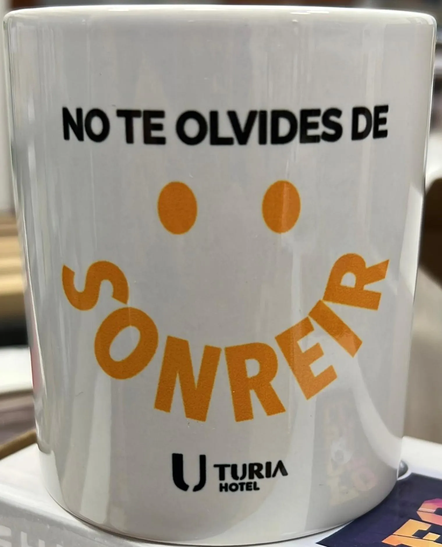 Text overlay in Hotel Turia Valencia