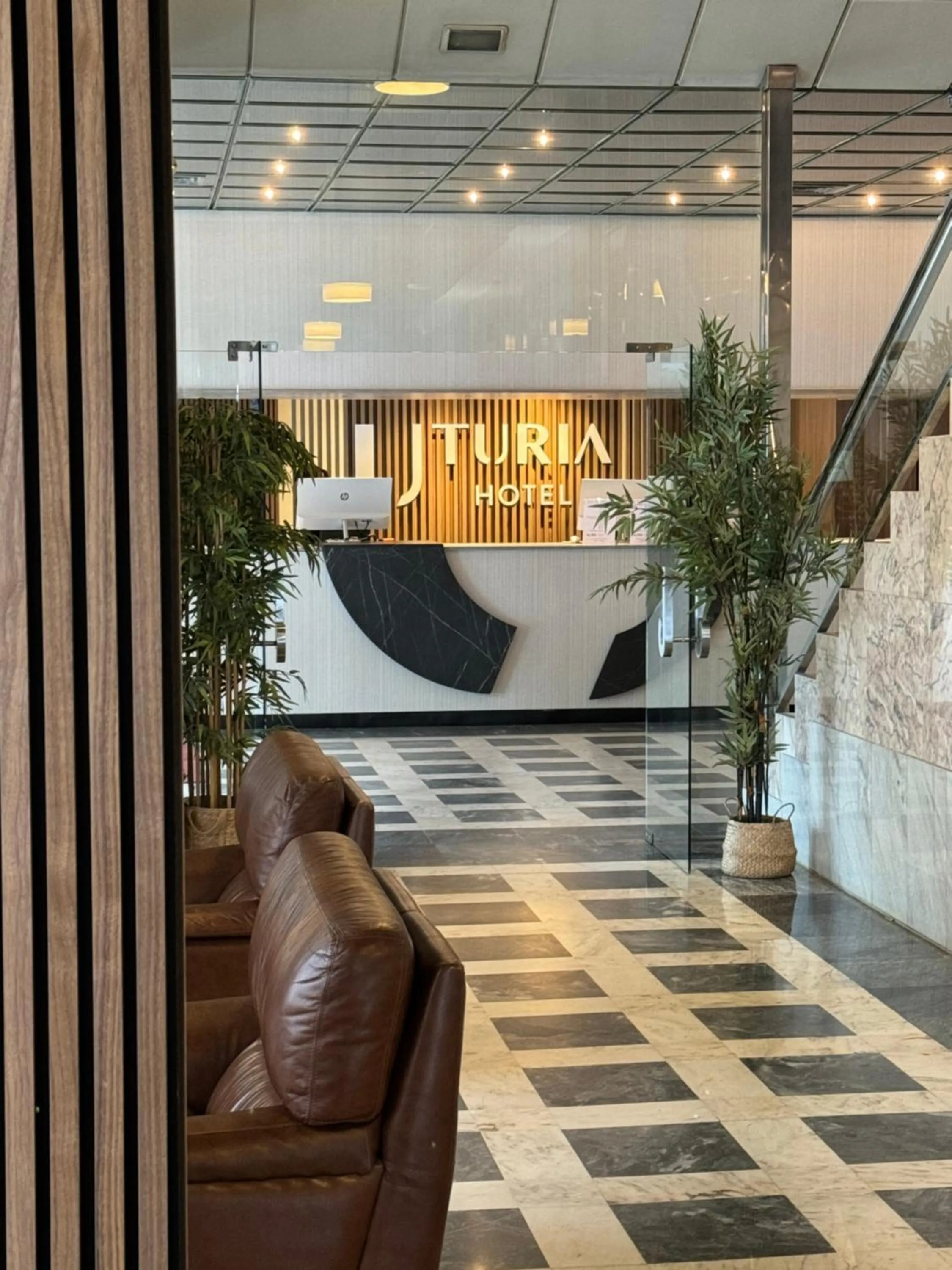 Lobby or reception in Hotel Turia Valencia