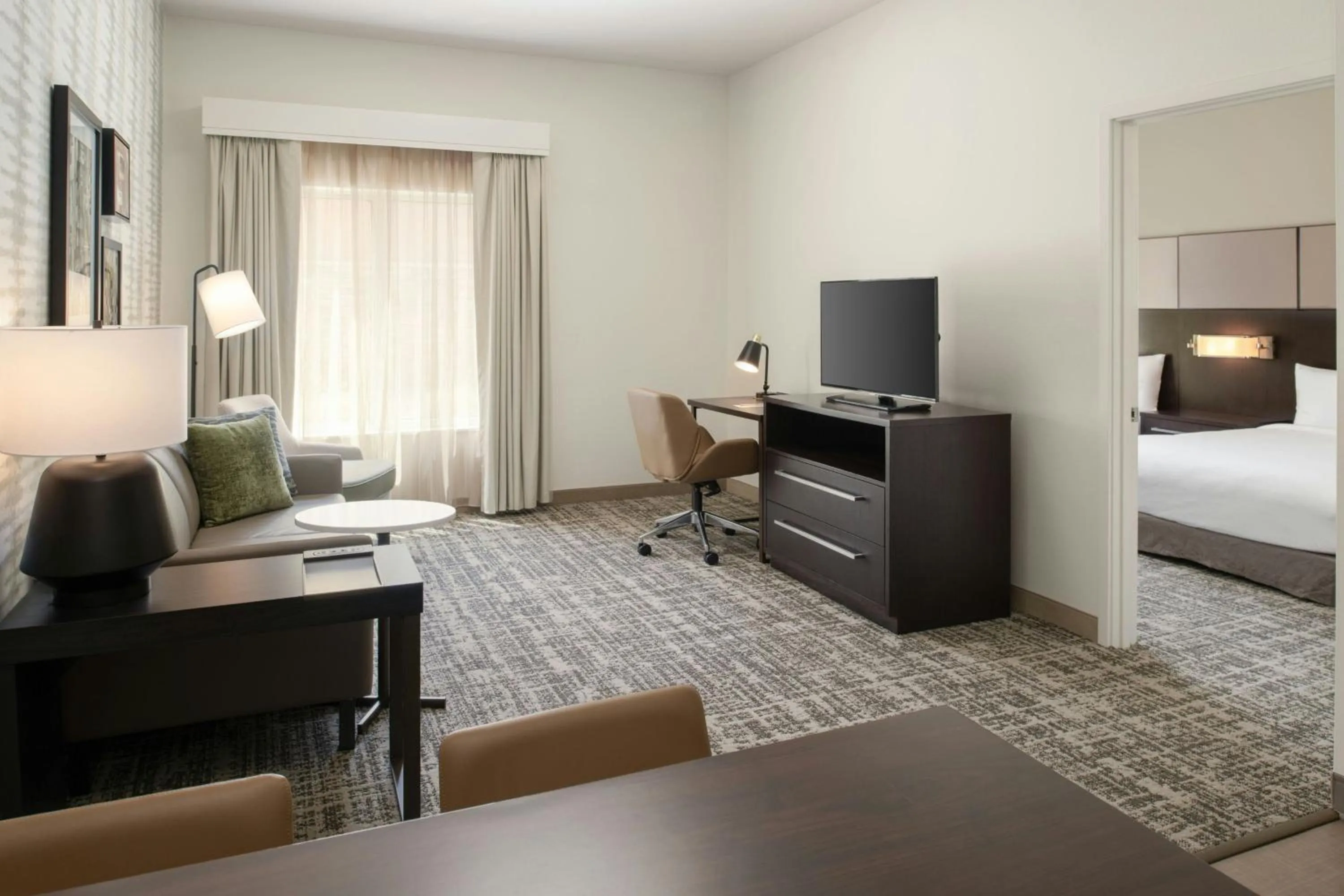 Living room, Bed in Residence Inn by Marriott Houston City Place