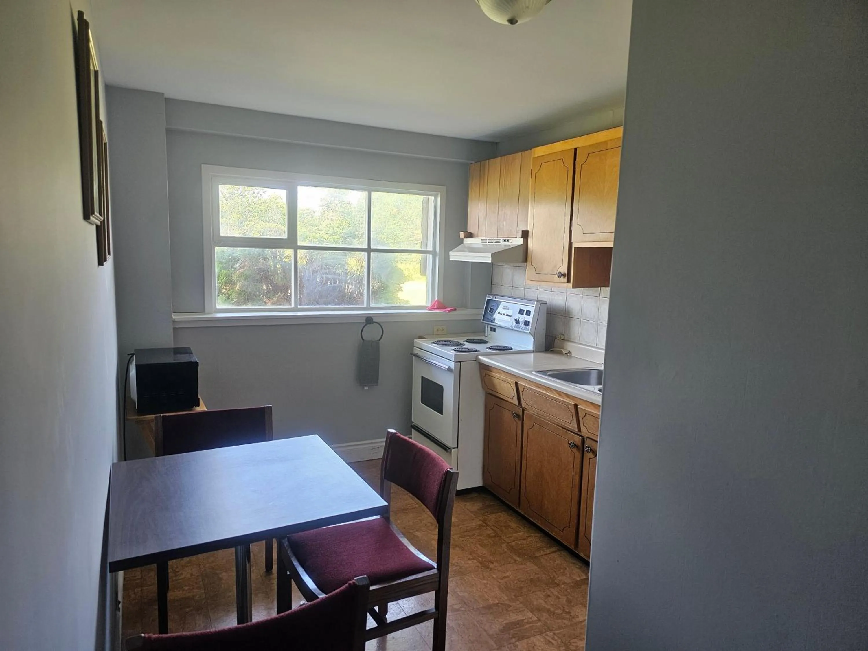 Kitchen or kitchenette in Arrowhead Inn by Baaman's