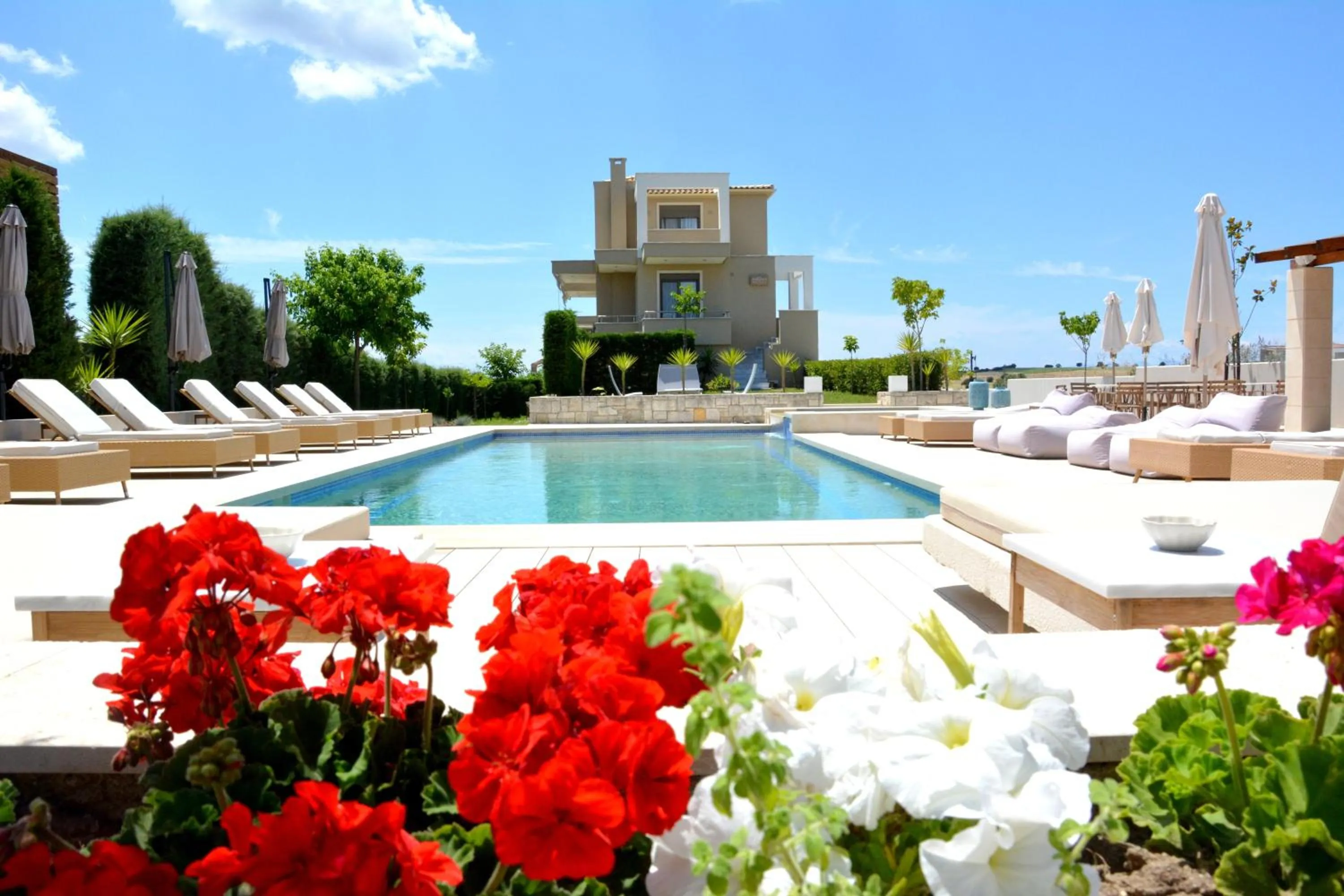Pool view in Niovi Boutique Apartments