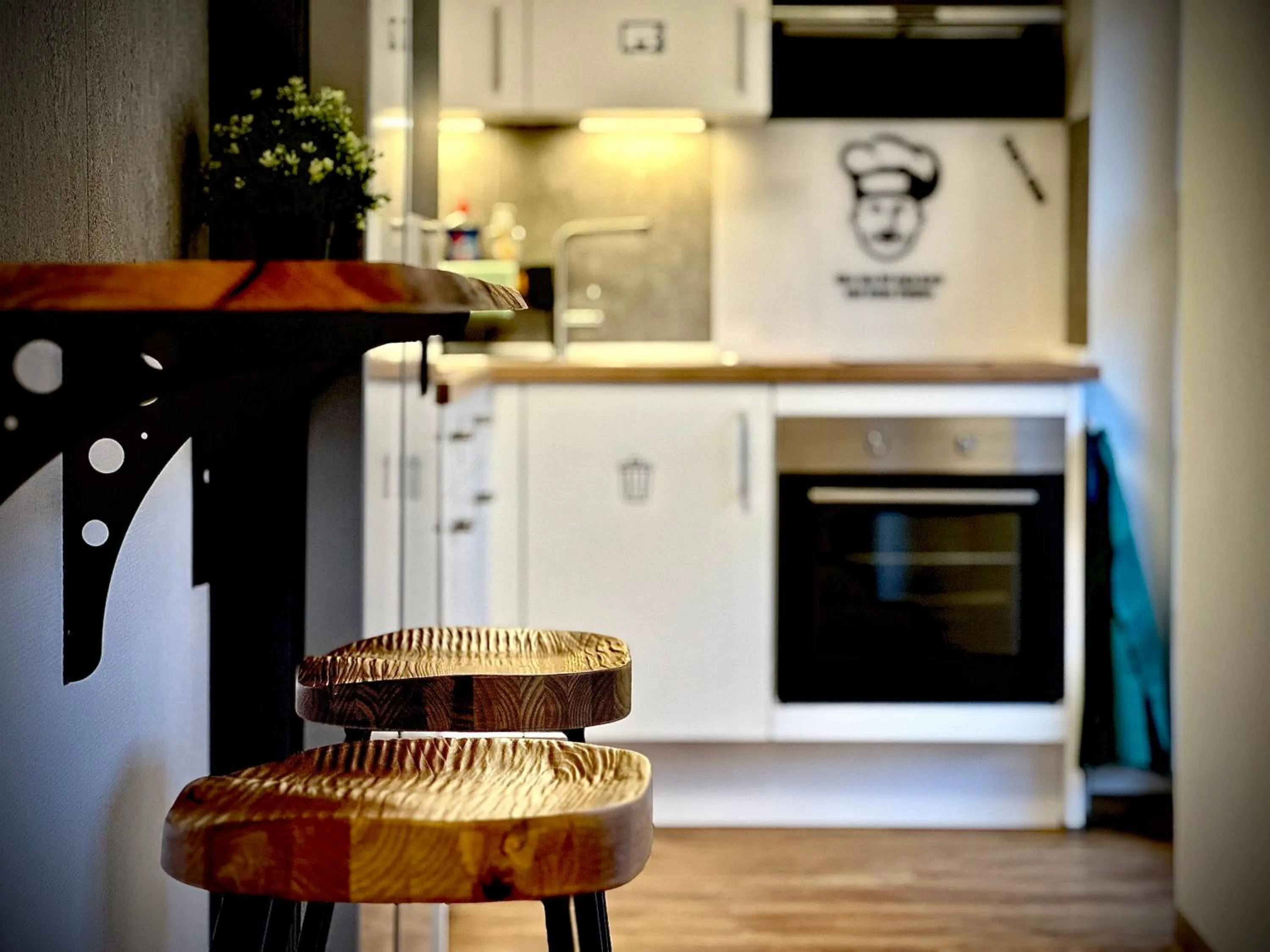 Kitchen or kitchenette in Privathotel Riesenbeck