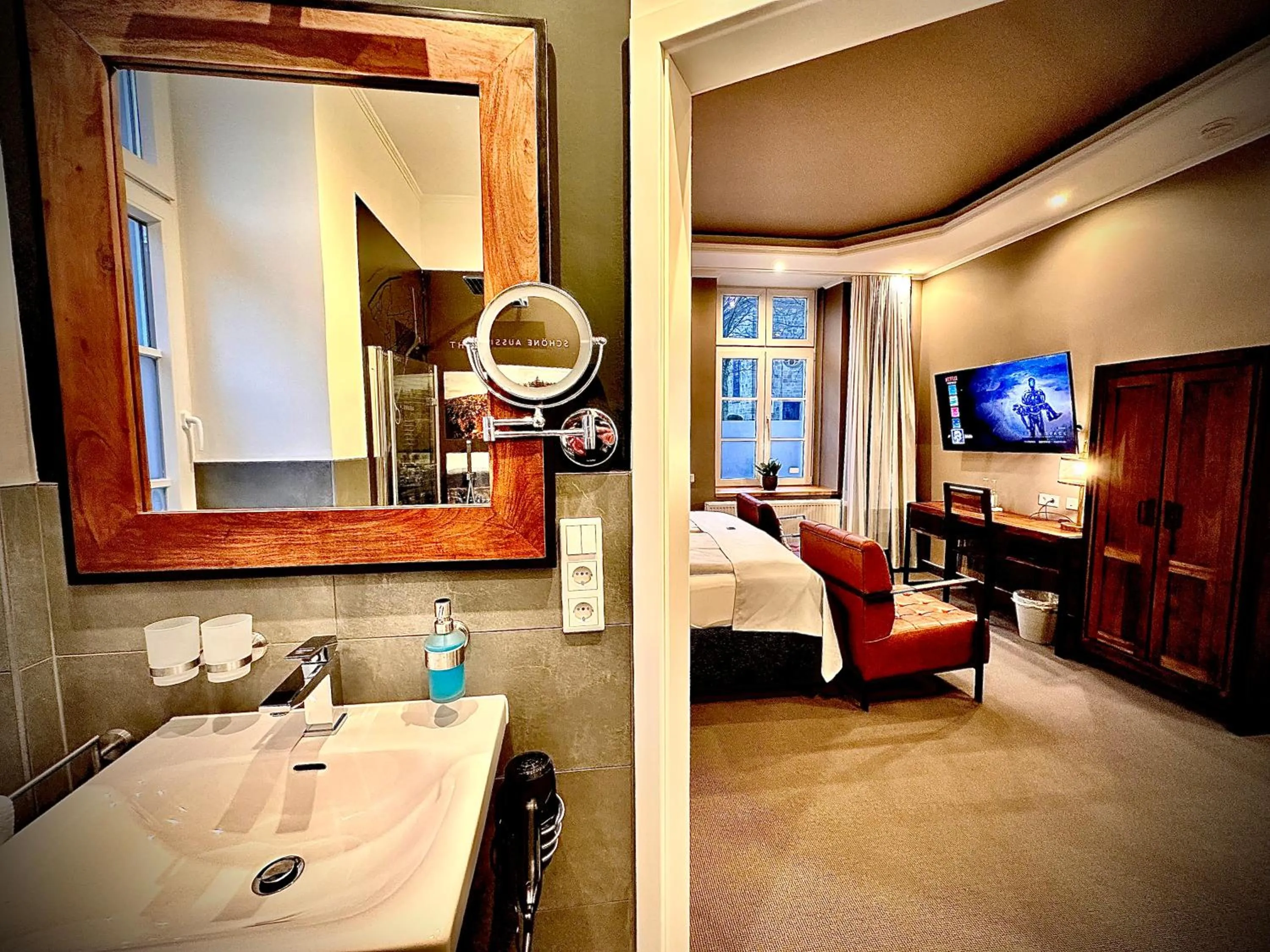 Photo of the whole room, Bed in Privathotel Riesenbeck