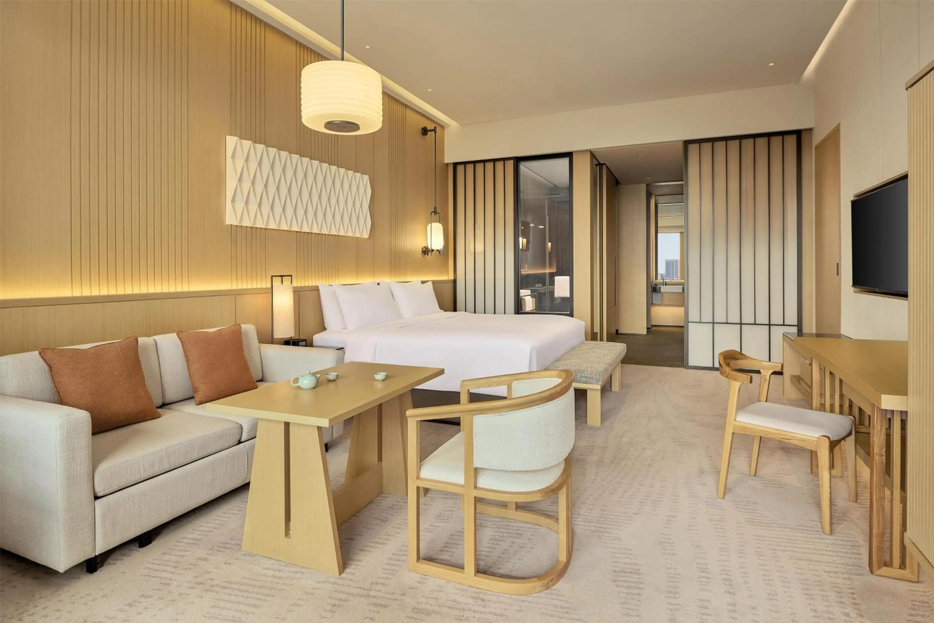 Bed in Secan Hotel Qingdao, Curio Collection By Hilton