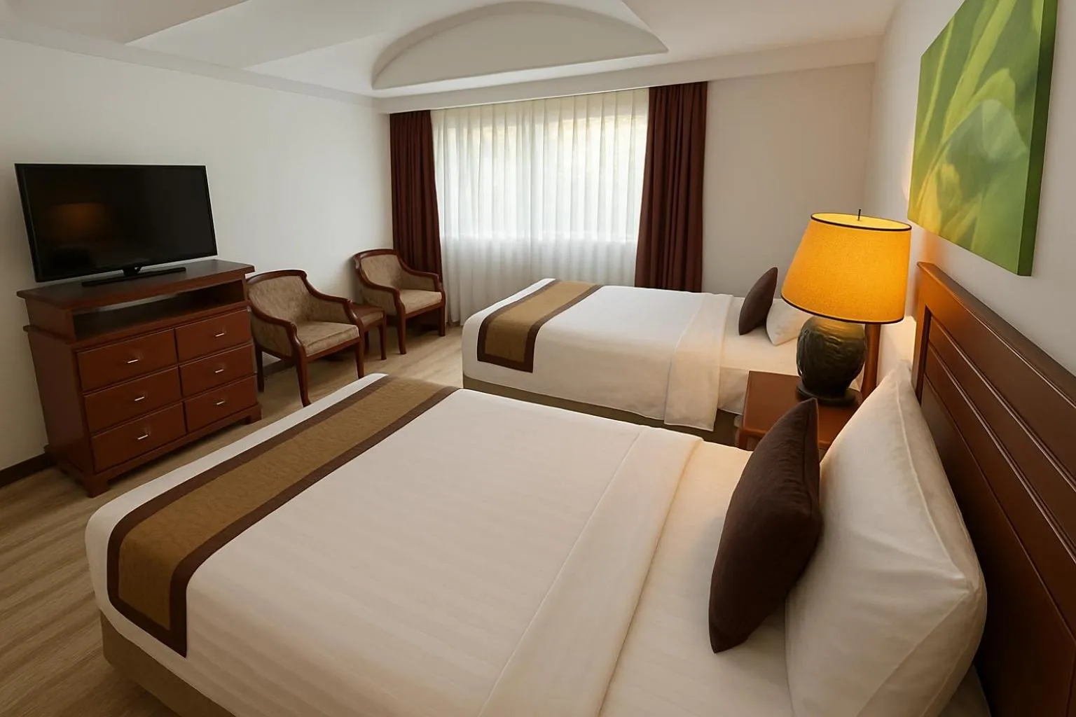 Bed in The Taksim Royal Beach Hotel