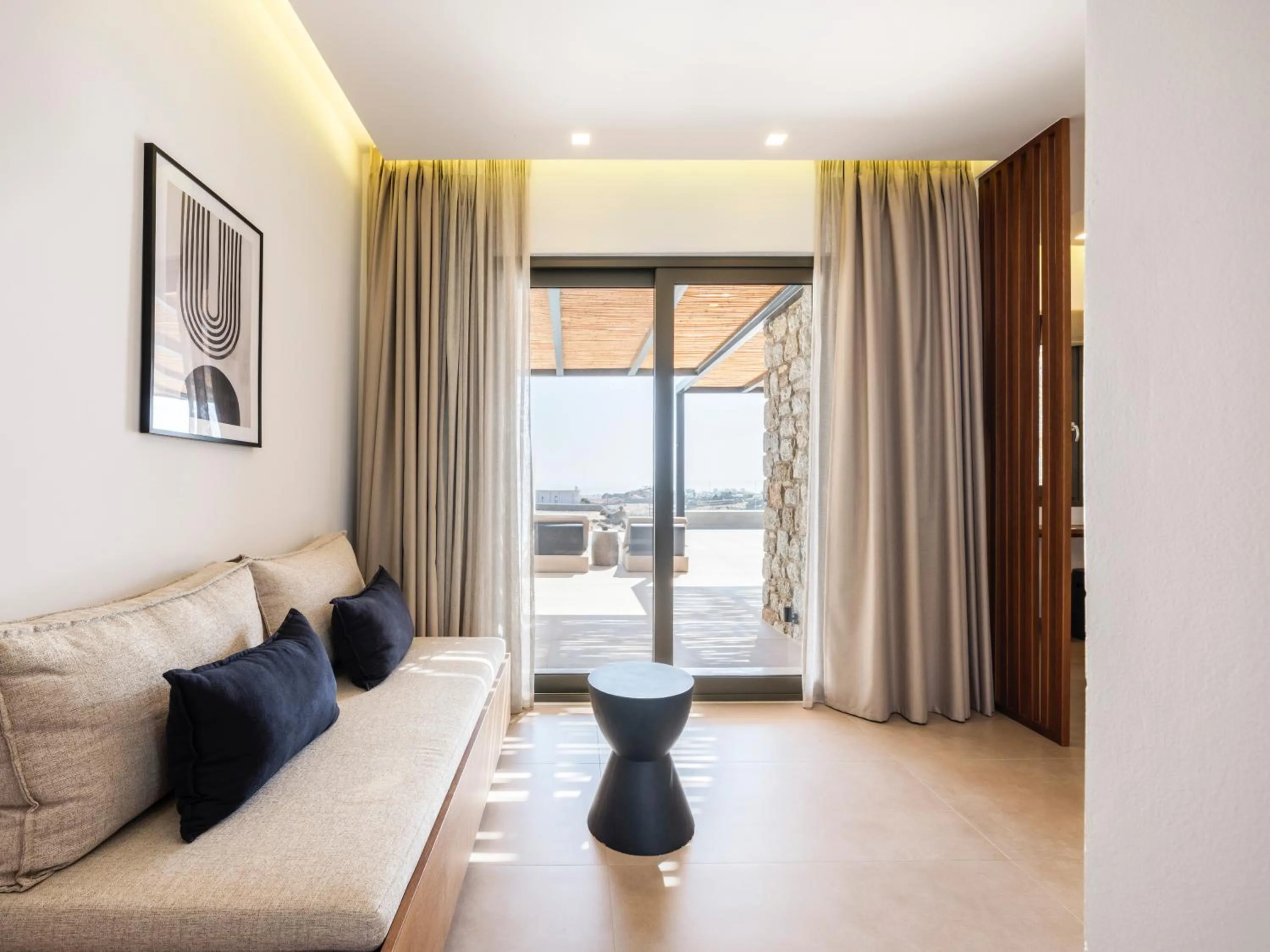 Seating area in Evi Suites & Villas