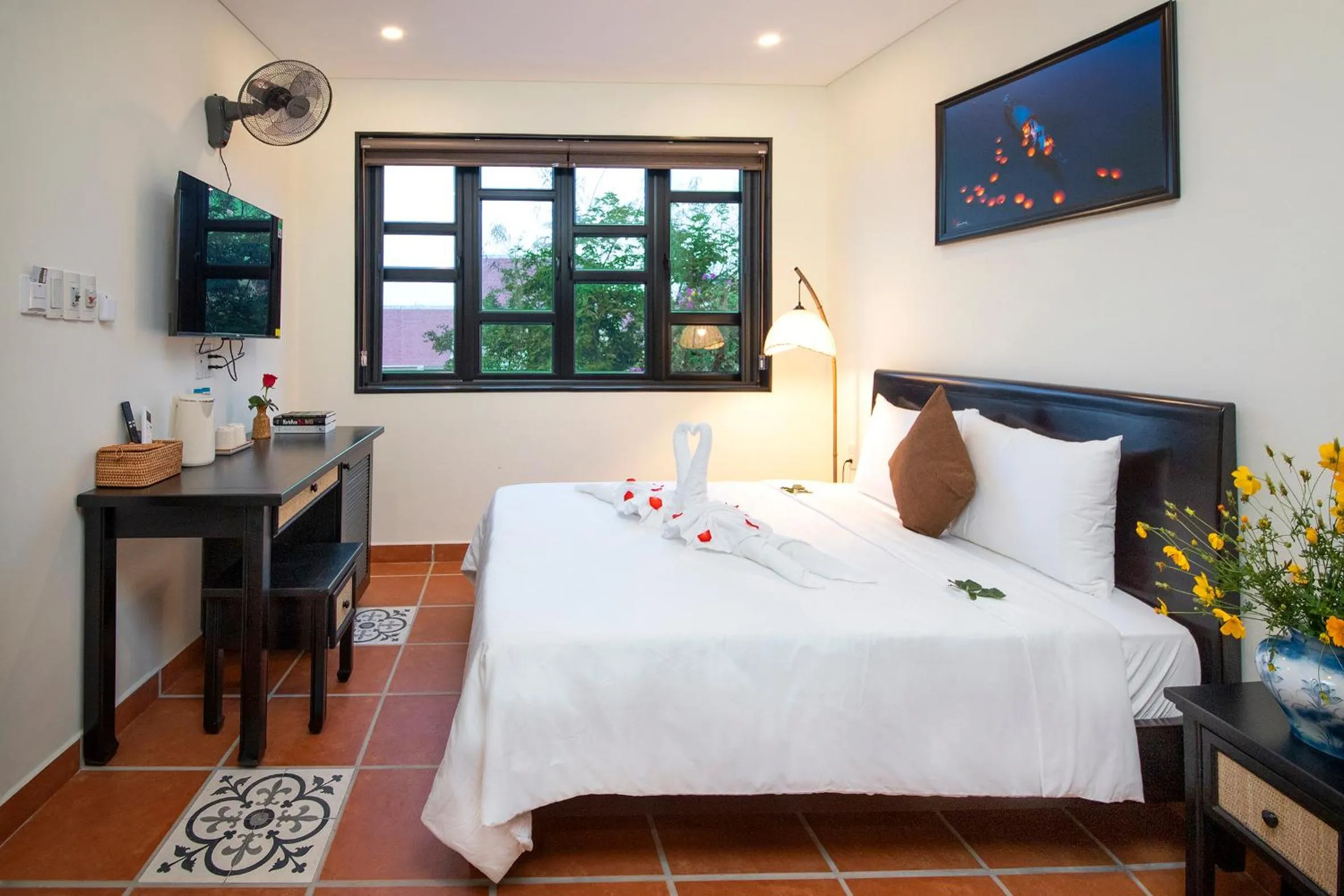 Bed in Du Yen Hoi An Villa