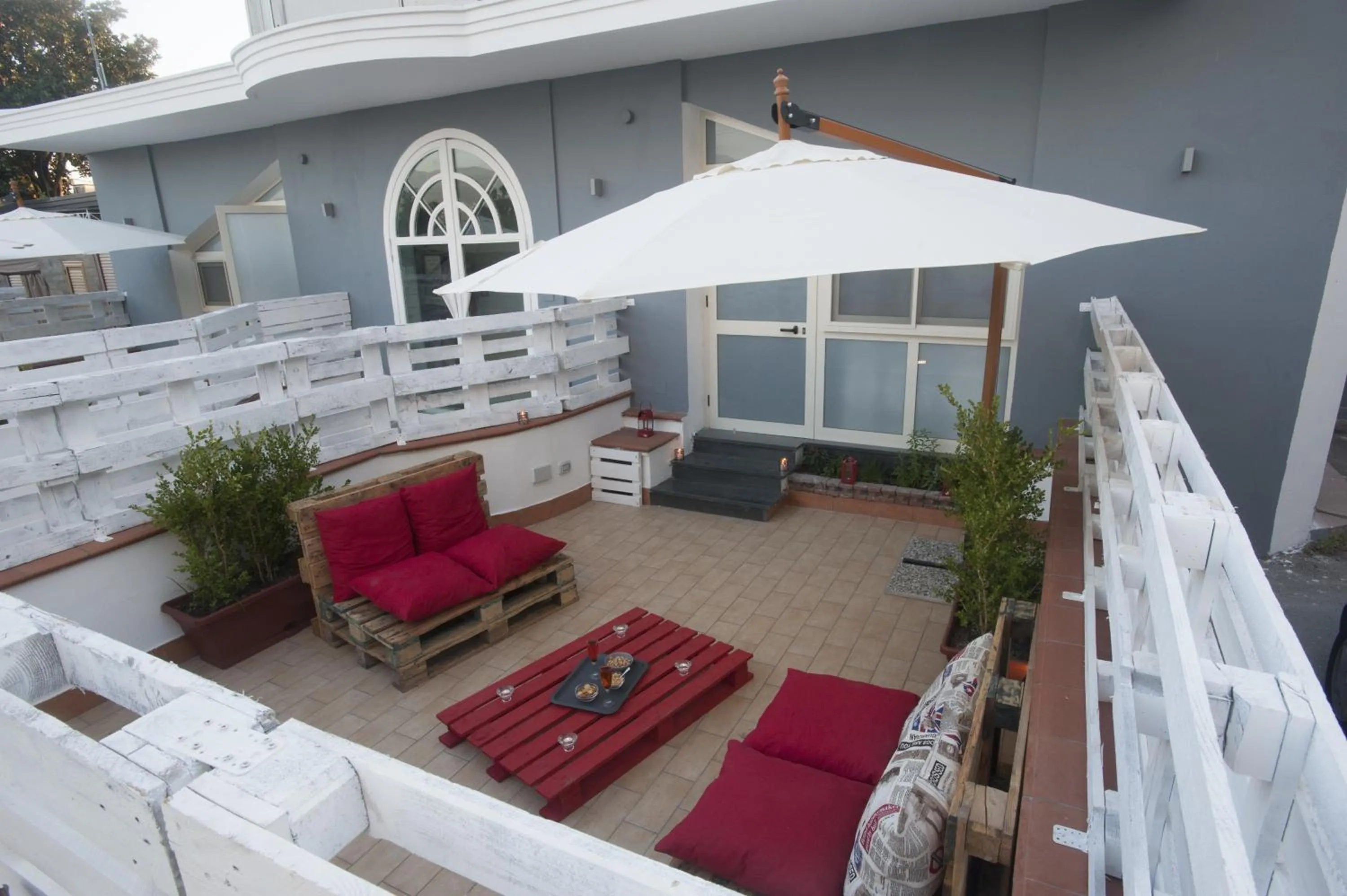 Patio in City Pompei Accommodations