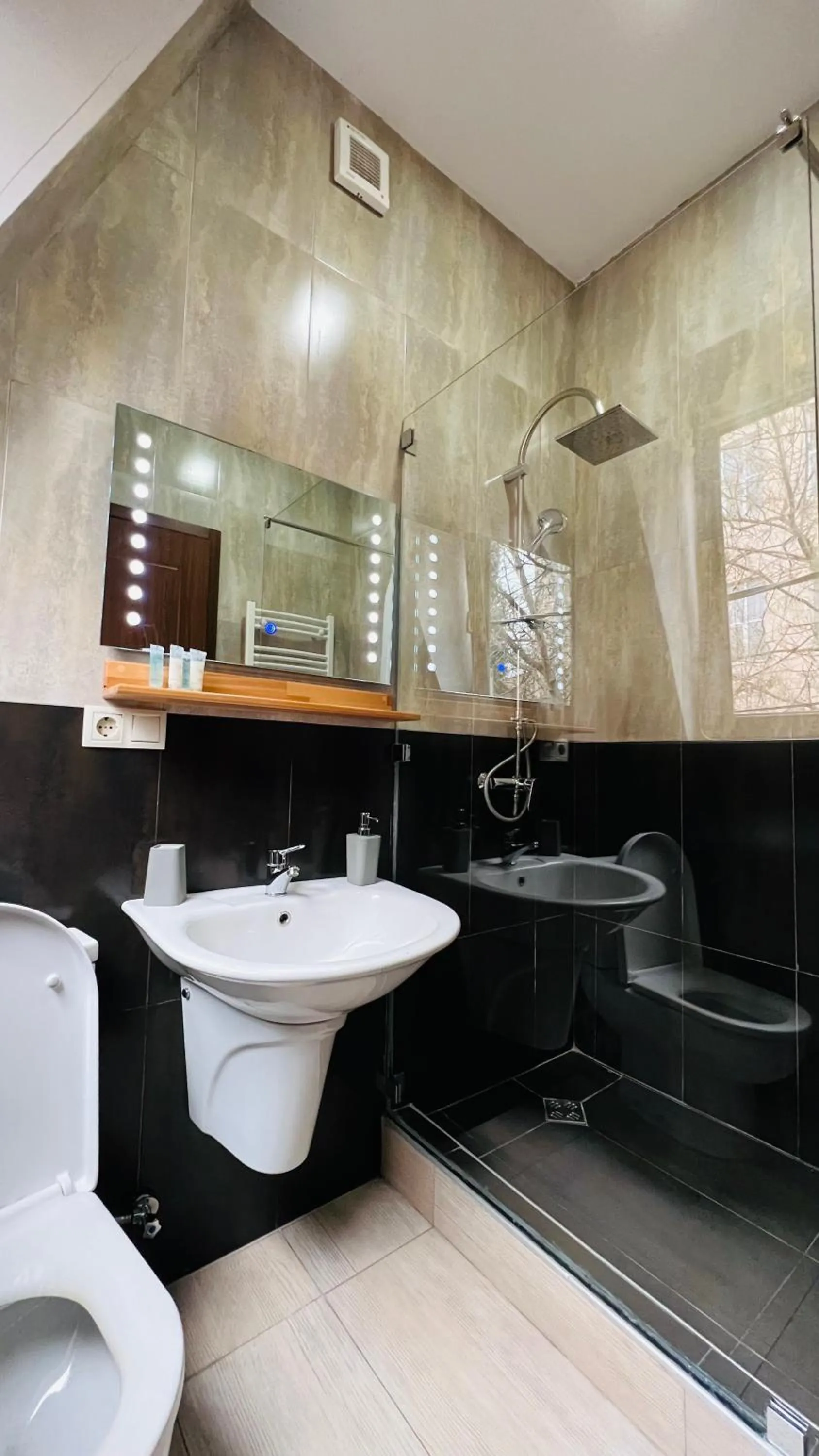 Shower, Bathroom in Point Hotel Tbilisi