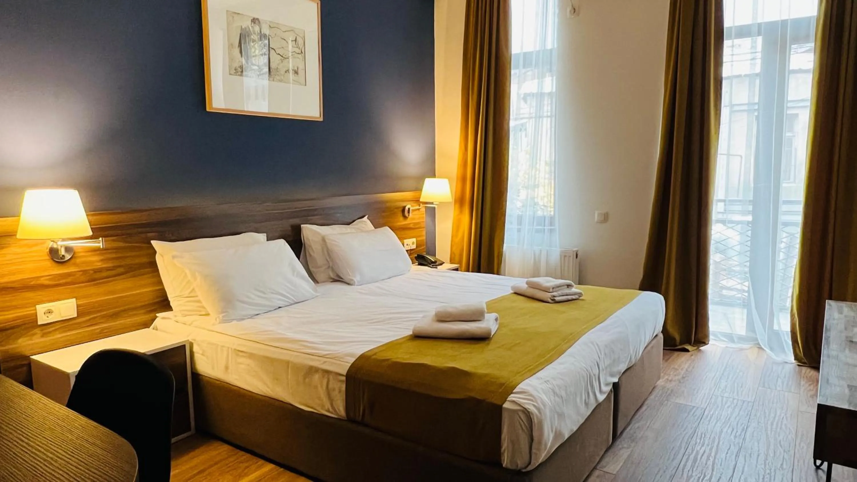 Bed in Point Hotel Tbilisi