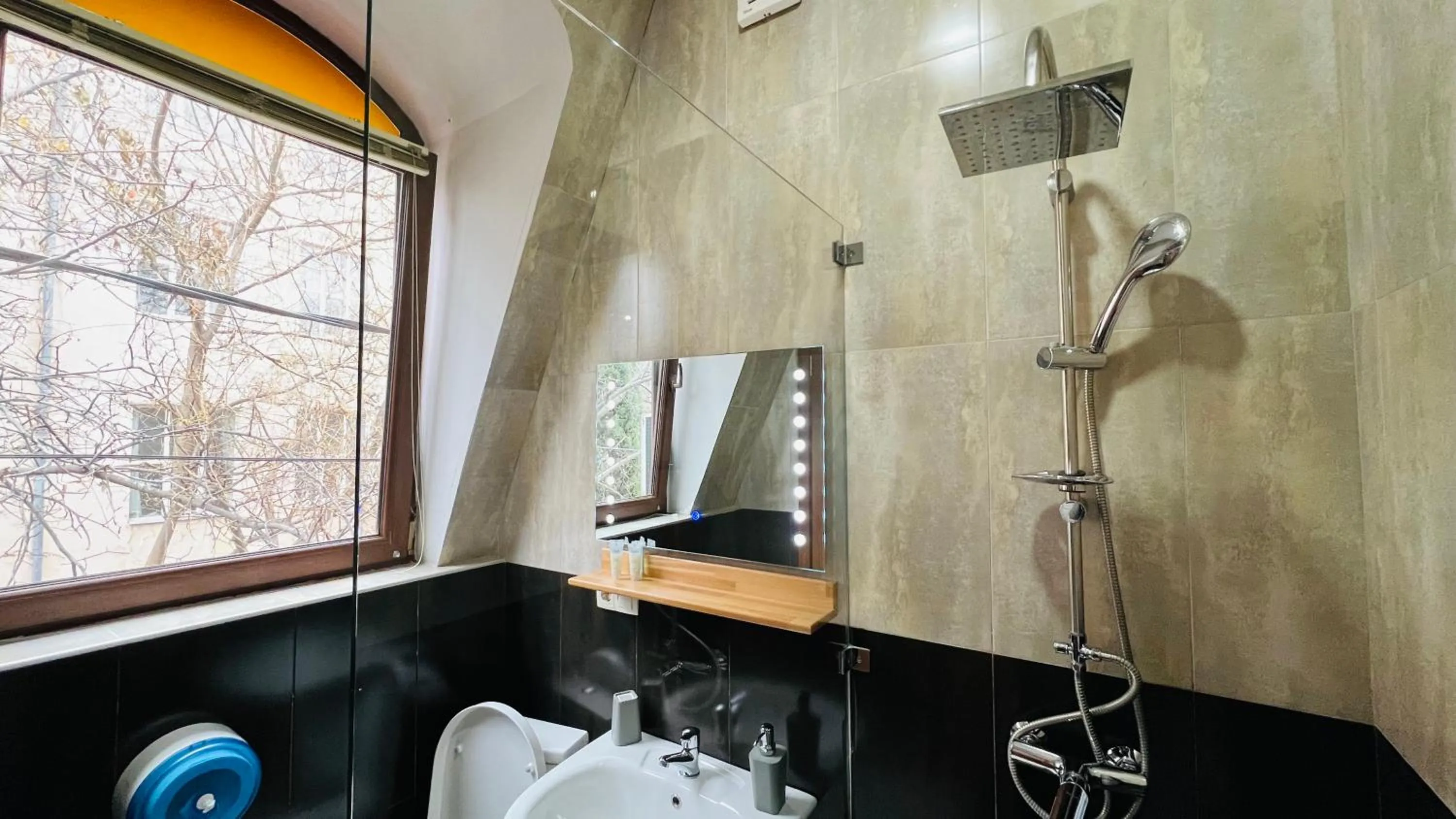 Shower, Bathroom in Point Hotel Tbilisi